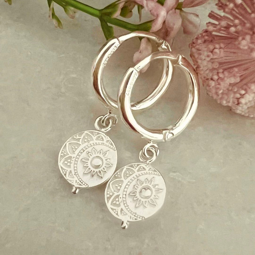Laihas La Luna Sterling Silver Hoop Earrings for Women - Elegant 925 Silver Hoops - Perfect for Everyday Wear, Parties & Gifts