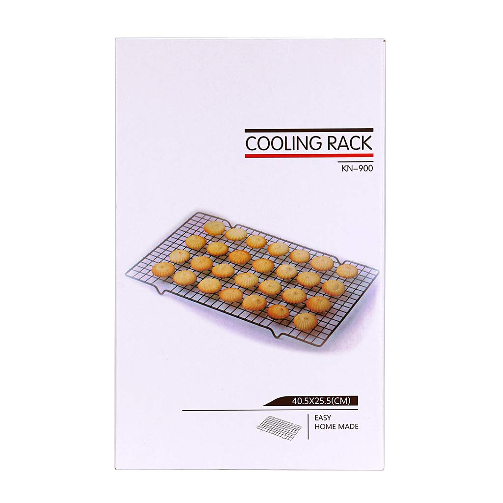 OwnMy Set of 2 Non-Stick Heavy Duty Baking Cooling Racks - 10” x 16” Oven Safe Wire Racks for Roasting, Baking, Cookies, Bread & Pastries - Perfect for Kitchen, Bakery & Holiday Cooking