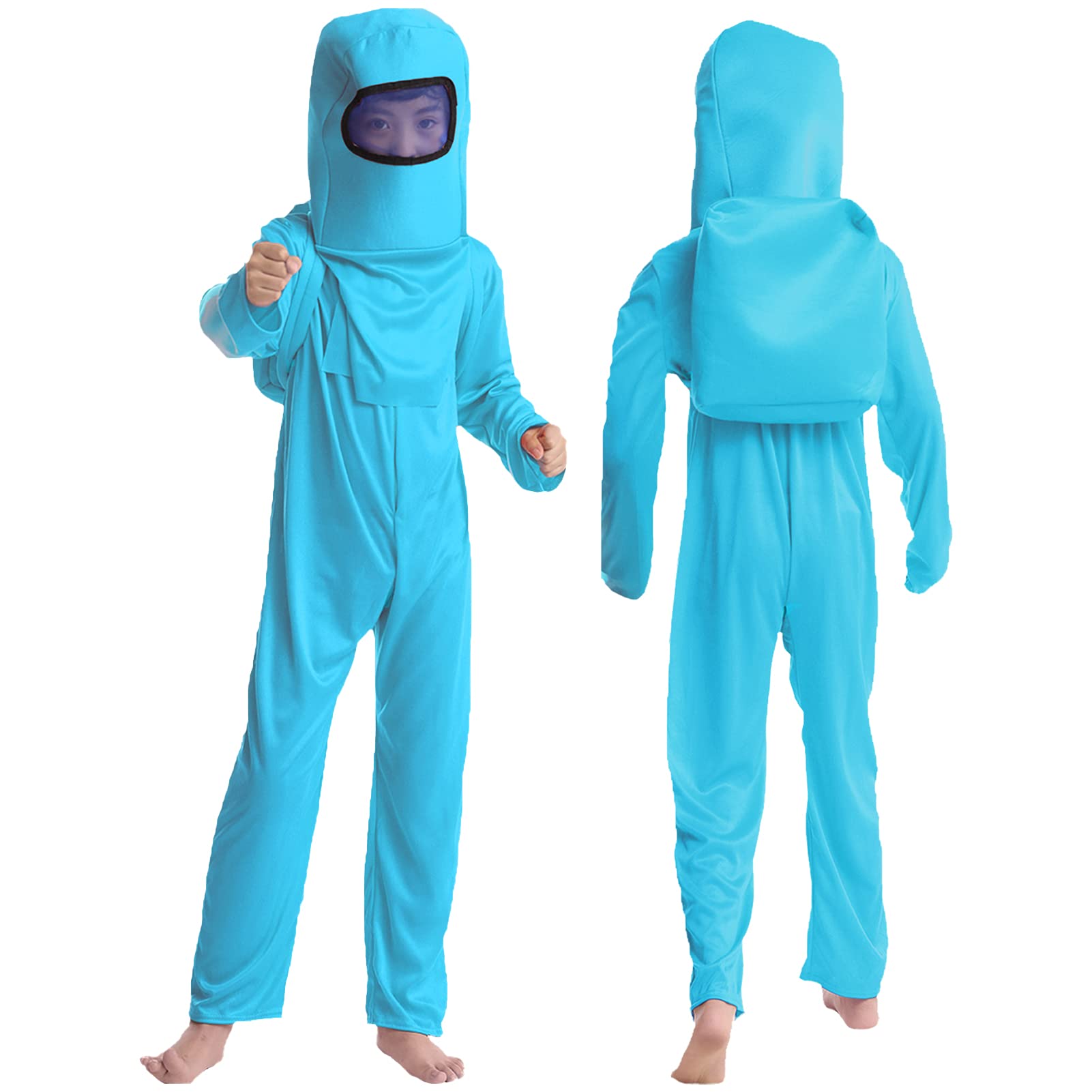 **Astronaut Costume for Kids - Boys Space Jumpsuit with Helmet & Backpack - Halloween, Christmas, Cosplay & Carnival Party Outfit**