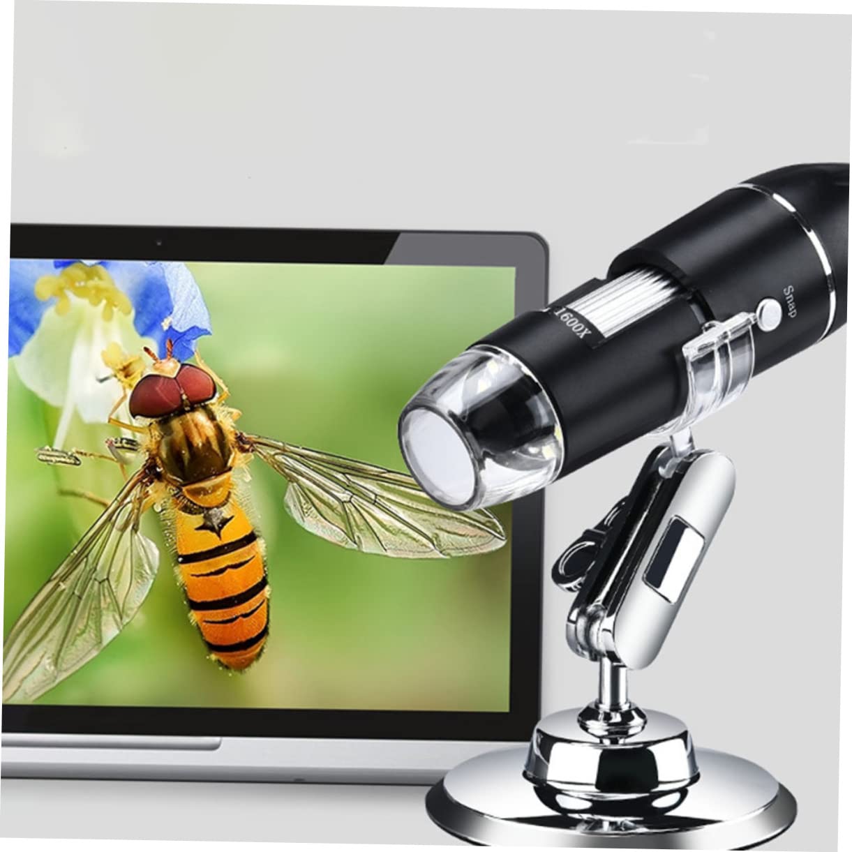 OSALADI 1600X Magnification Digital Microscope - Portable USB Microscope for Electronics Repair, Jewelry Inspection, Coin Collecting & Science Education | Easy to Use with Adjustable LED Lights | Perfect for Hobbyists, Students & Professionals