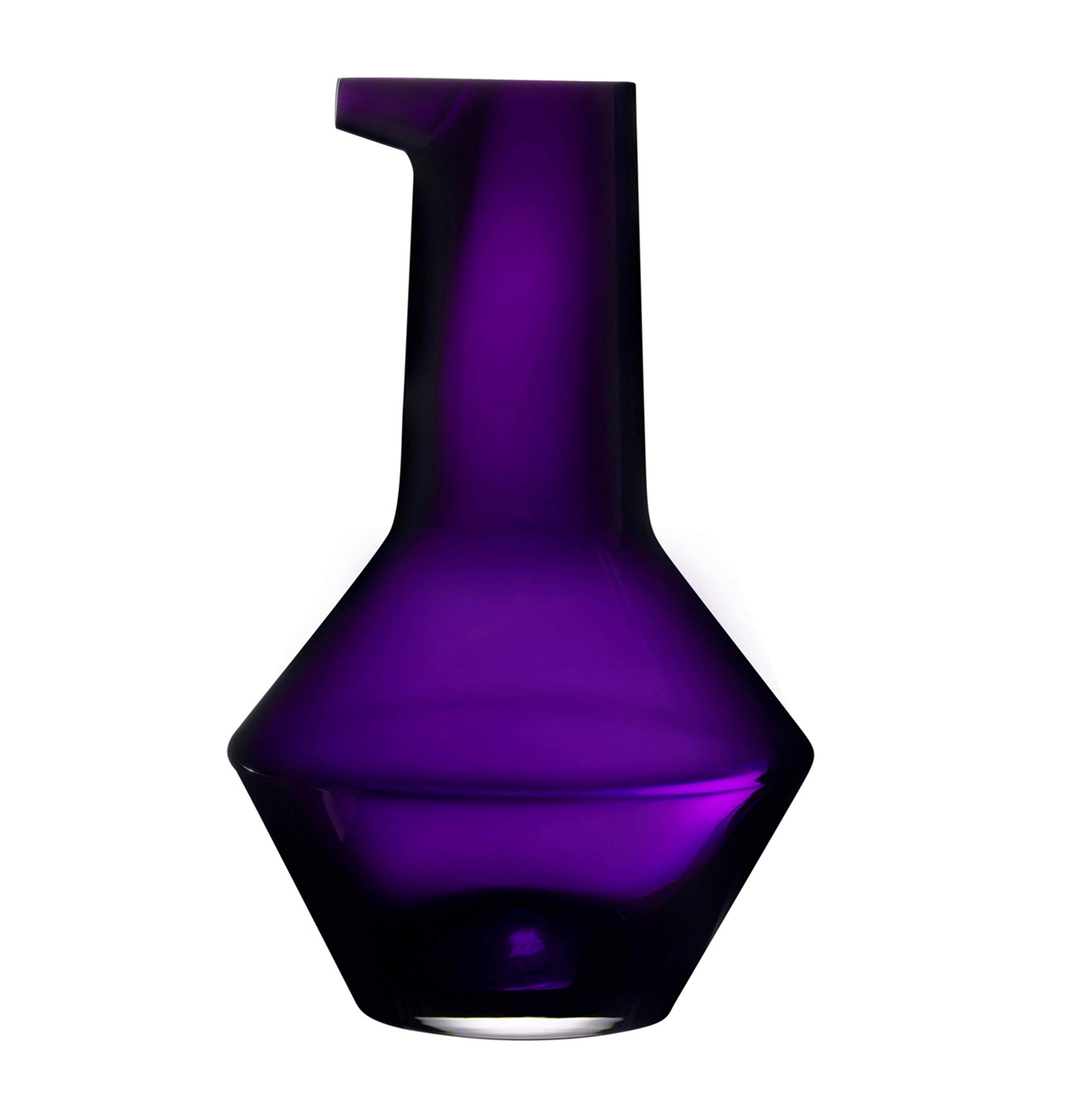 Lead-Free Crystal Purple Glass Wine Decanter & Carafe - Elegant for Water, Wine, and Beverage Serving - Perfect for Dinner Parties, Weddings, and Home Entertaining