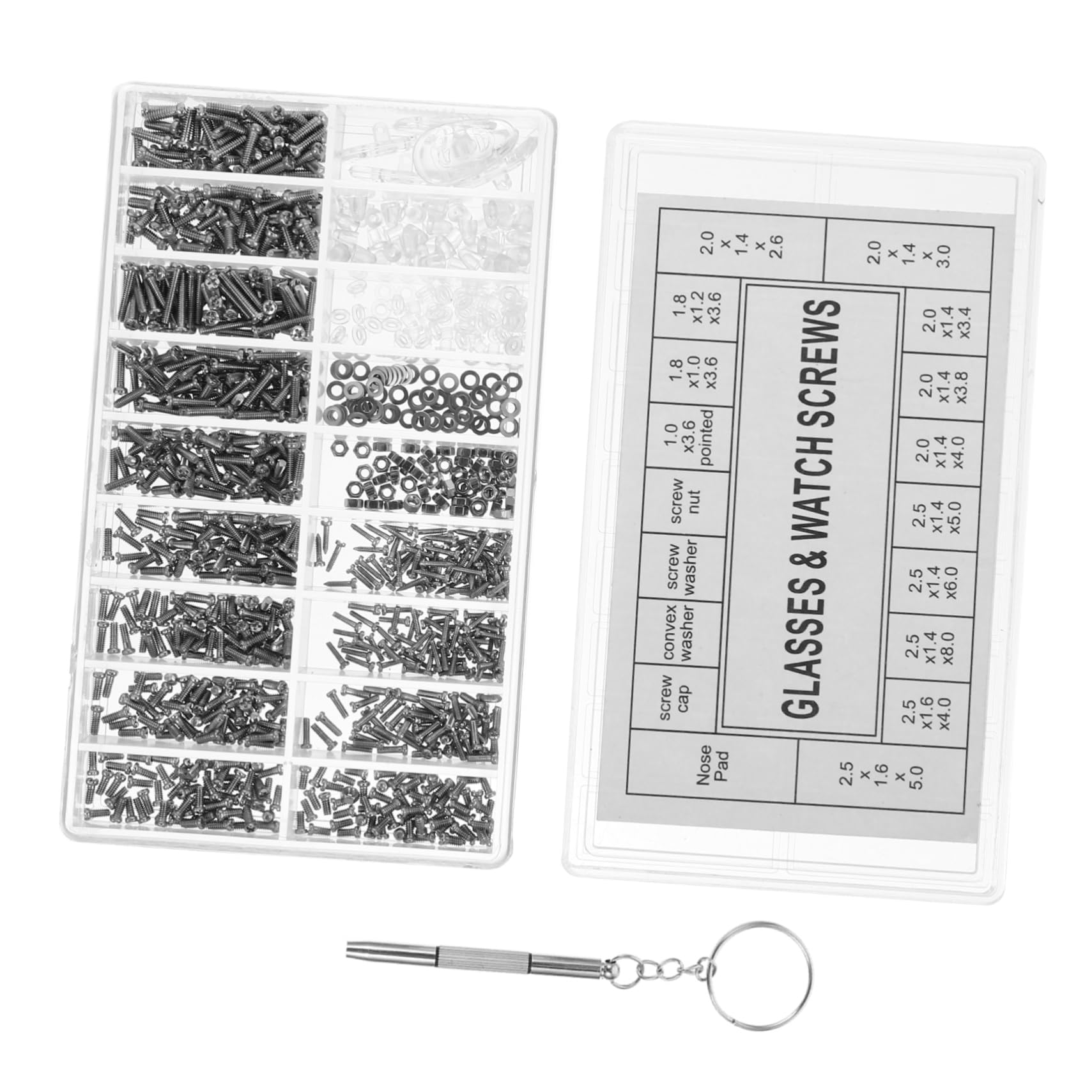 BCOATH Professional Glasses Repair Kit - Screwdriver, Nose Pads & Screw Set for Eyeglass Frame Adjustments - Perfect for Home, Office & Travel Eyewear Maintenance