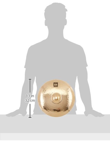 Stagg DH-HM12B 12-Inch Medium Hi-Hat Cymbals for Drum Set | Professional Quality Brass Cymbals for Jazz, Rock & Studio Recording