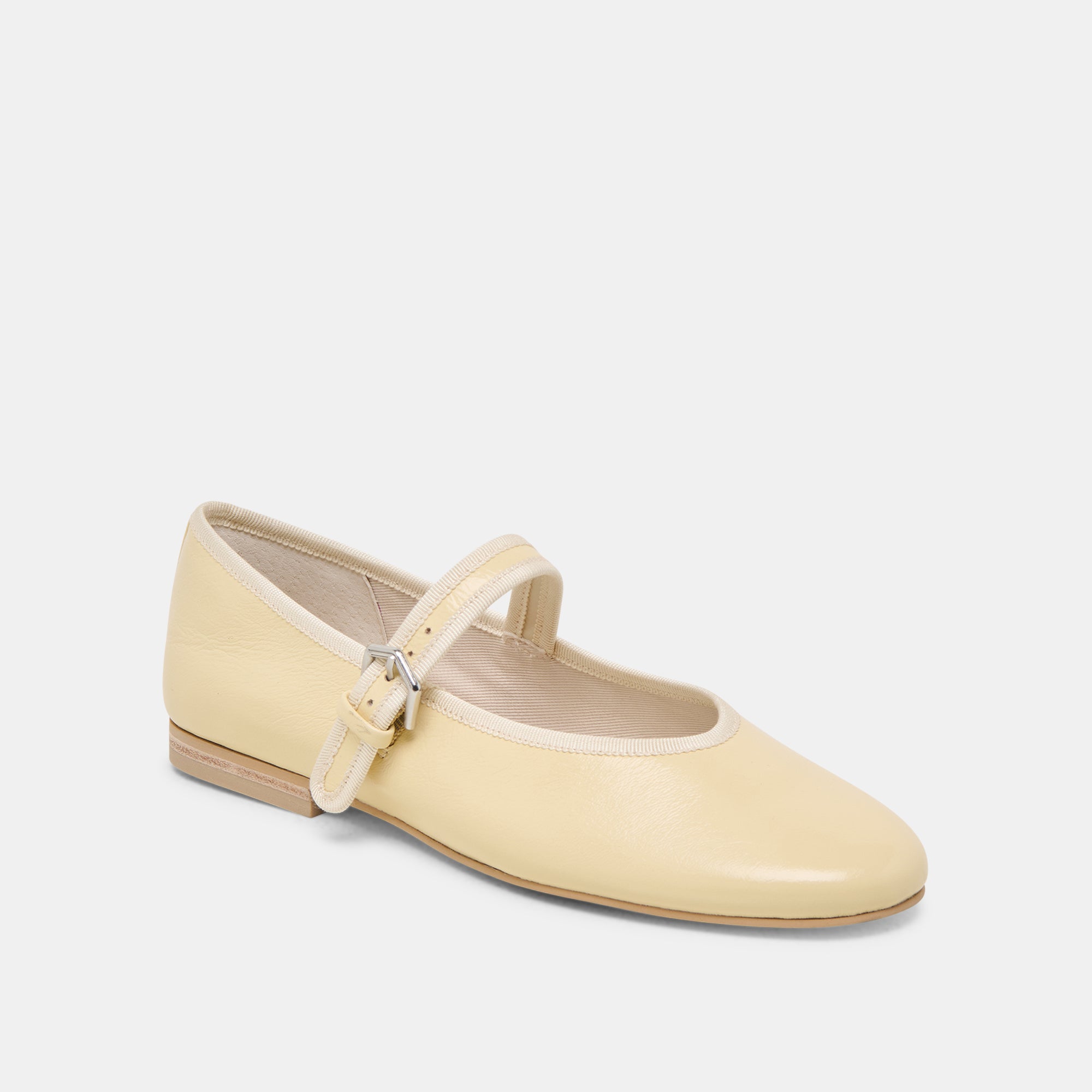 Roslyn Ballet Flats - Light Yellow Genuine Leather Women's Shoes for Comfort & Style | Perfect for Work, Travel & Casual Outfits