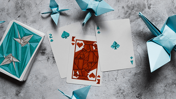 1000 Cranes Playing Cards V2 - Japanese Origami Crane Design Deck for Poker, Magic Tricks & Collectors - Perfect for Game Nights, Gifts & Cardistry