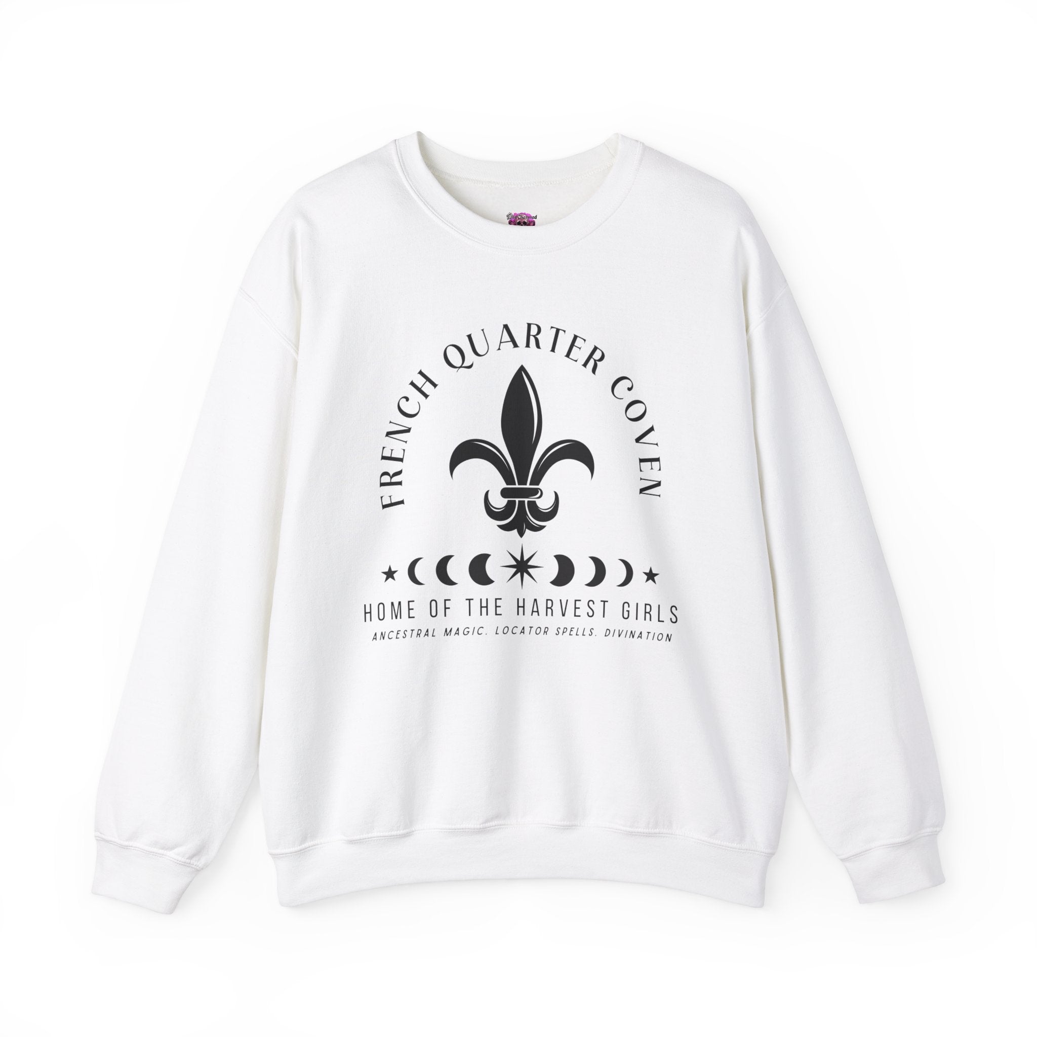 French Quarter Coven Crewneck Sweatshirt | Gothic Witch Aesthetic | Soft Cotton Pullover for Women | Perfect for Halloween, Witchy Fashion & Casual Wear