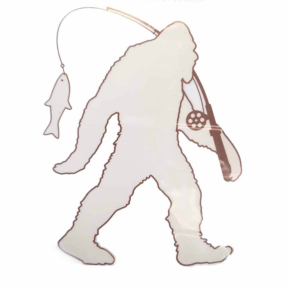 Bigfoot Fishing Decal - Vinyl Sticker for Cars, Trucks, Windows & Laptops - Perfect for Anglers & Outdoor Enthusiasts