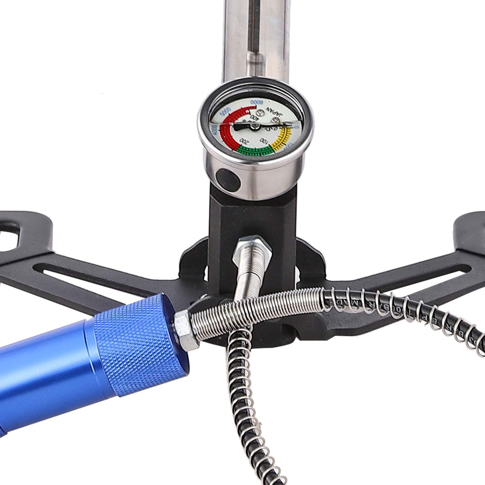 Zetiling High Pressure Manual Hand Pump for Diving, 0.5L Mini Oxygen Tank with 53cm Stainless Steel Air Tube - Includes Connector, Wrench & Accessories - Perfect for Scuba Diving, Snorkeling & Emergency Oxygen Supply