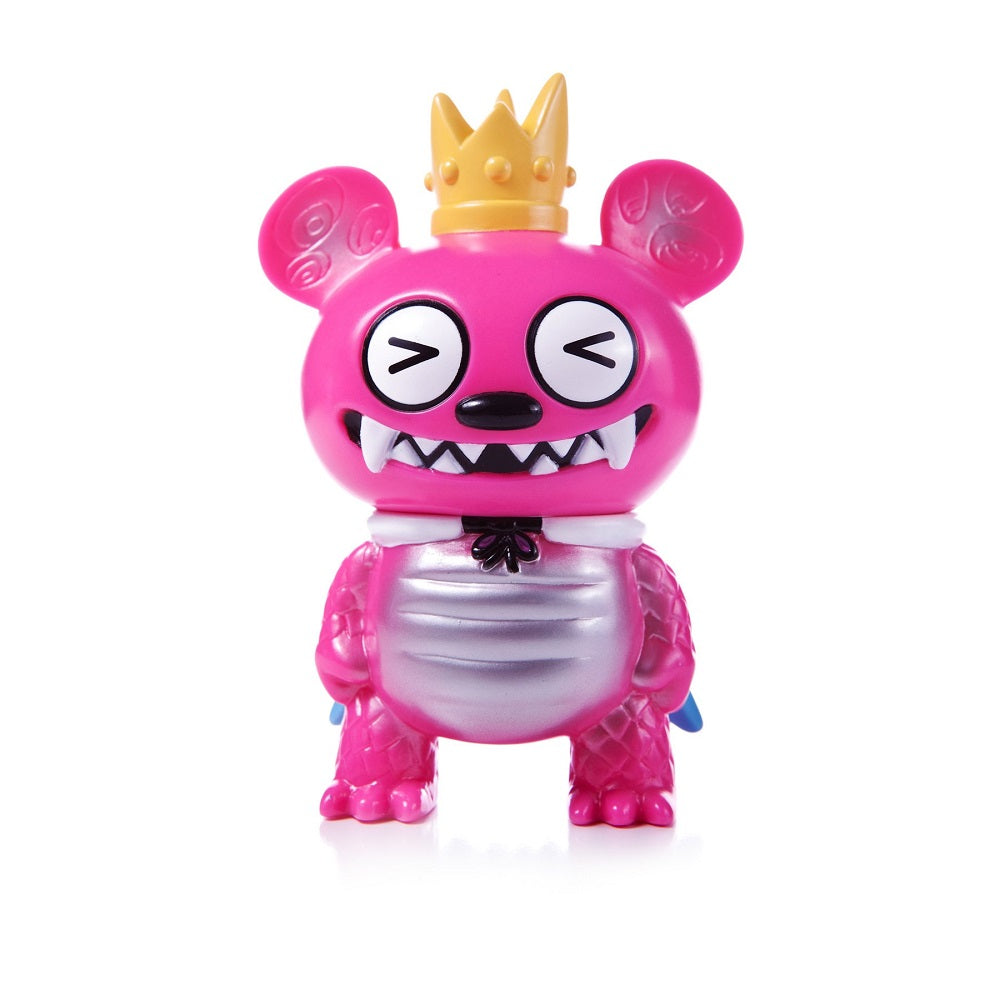 Bossy Bear Kaiju Pink (Squinty Eyes) Strange Beast Collection - Cute Kawaii Plush Toy for Anime Fans, Gift for Kids & Collectors - Perfect for Bedroom Decor, Cosplay Props and Party Favors