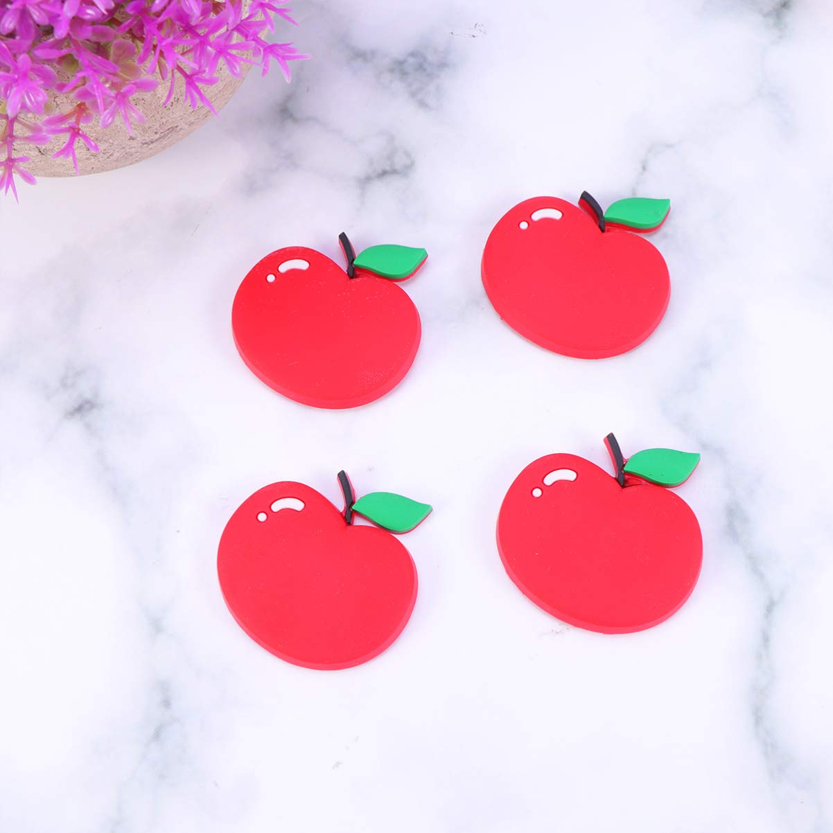 10pcs 3D Fruit Refrigerator Magnets Set - Apple Shaped Educational Toys for Toddlers, Fun Fridge Decor & Learning Tool for Kids' Kitchen Play