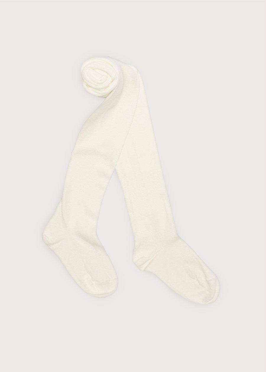 Soft Cream Tights for Babies & Kids (0 Months to 10 Years) - Comfortable Stretchy Leggings for Everyday Wear, Playtime & Special Occasions