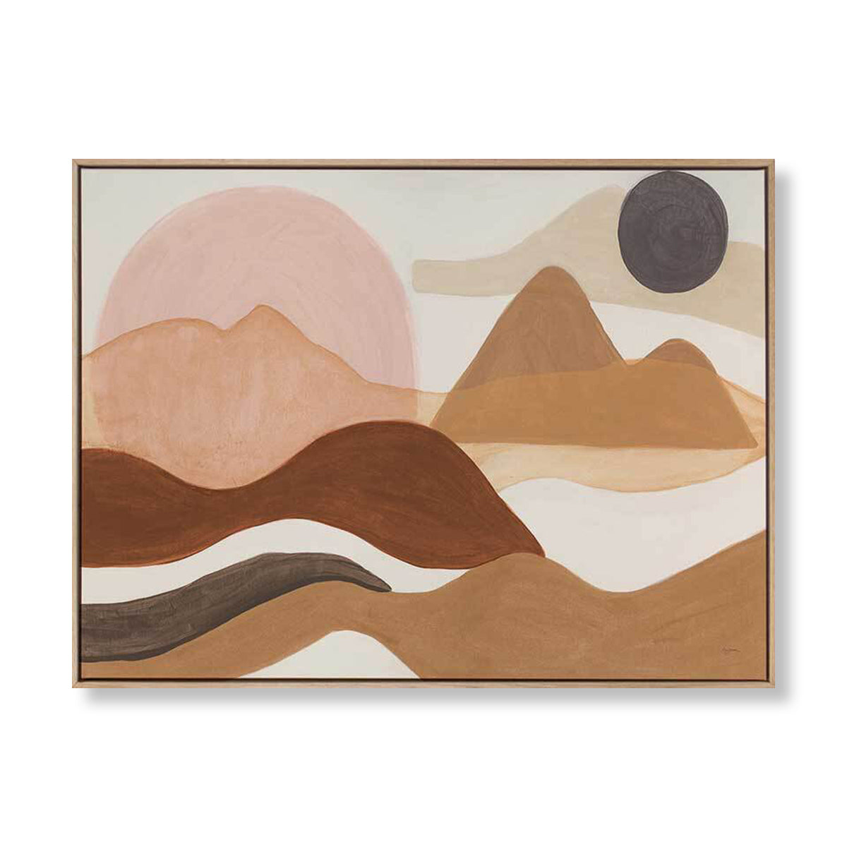 Adobe Boho Landscape Art Print - Southwestern Desert Wall Decor for Living Room, Bedroom & Office | Unique Handmade Canvas Painting