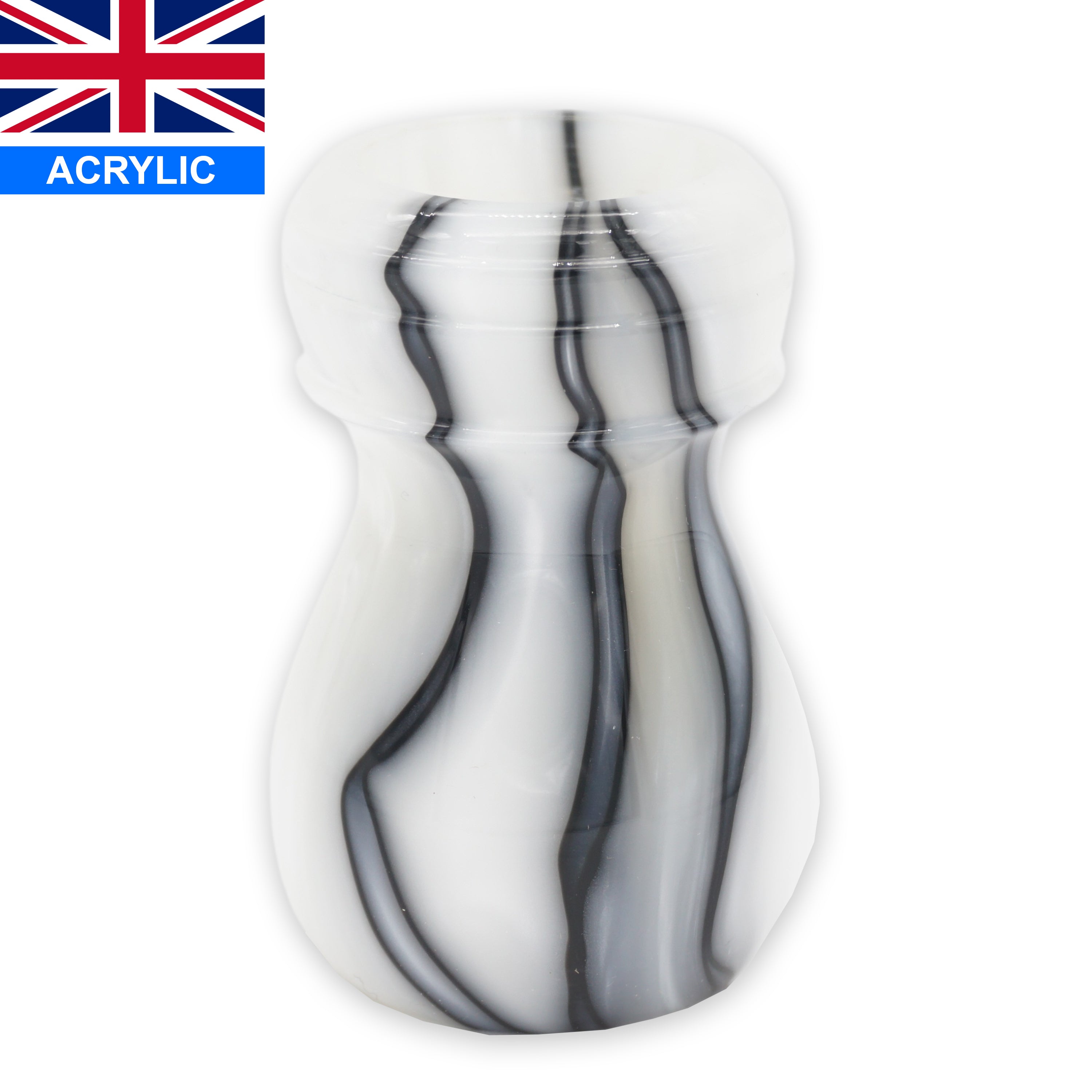 Premium Ghost Handcrafted Shaving Brush Handle for 24mm & 26mm Knots - Perfect for Wet Shaving, Grooming Kits & Luxury Bathroom Essentials