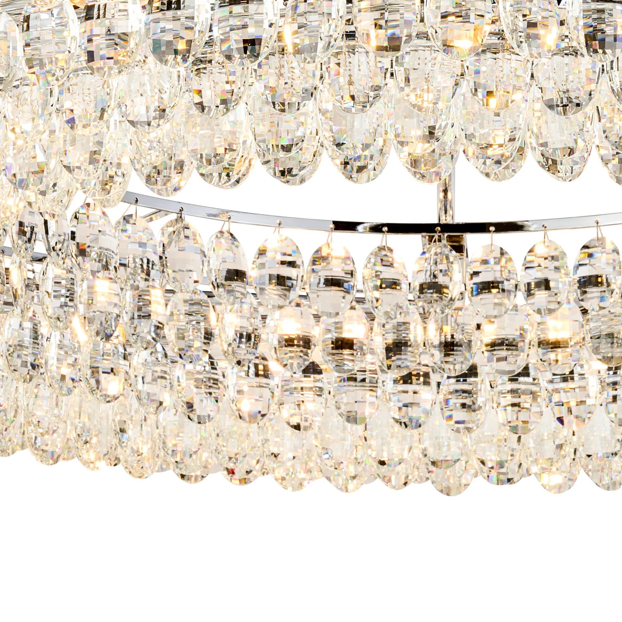 Consten Semi Flush Ring Ceiling Light Fixture with E14 Socket - Perfect for Bedroom, Hallway & Small Space Lighting