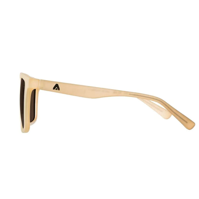 Lente Ombak Cambutal Beige Crystal Matte Sunglasses - Trendy UV Protection Shades for Beach, Driving & Outdoor Activities