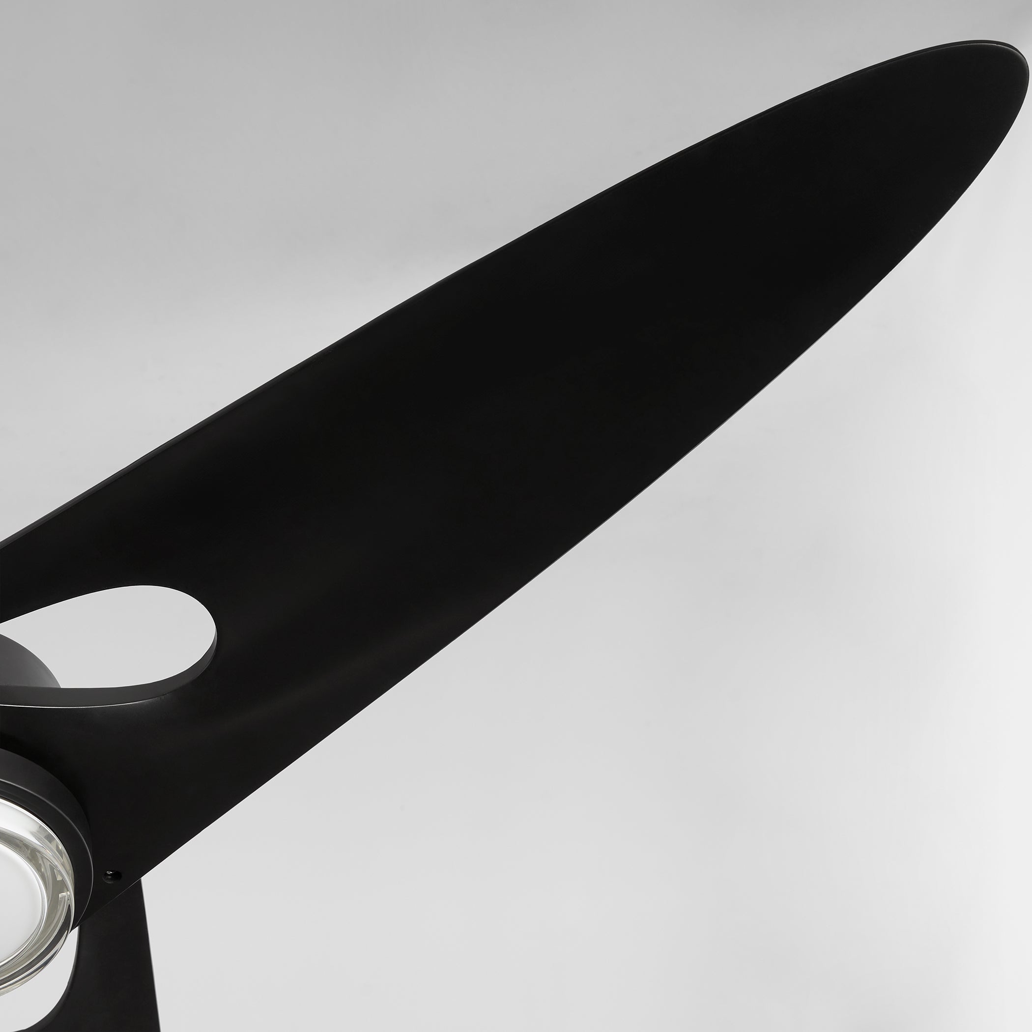 Oxygen APOGEE 3 132 15 Inch 3-Blade Ceiling Fan with LED Light and Wall Control - Black with Aged Brass Pillars for Living Room, Bedroom, or Office