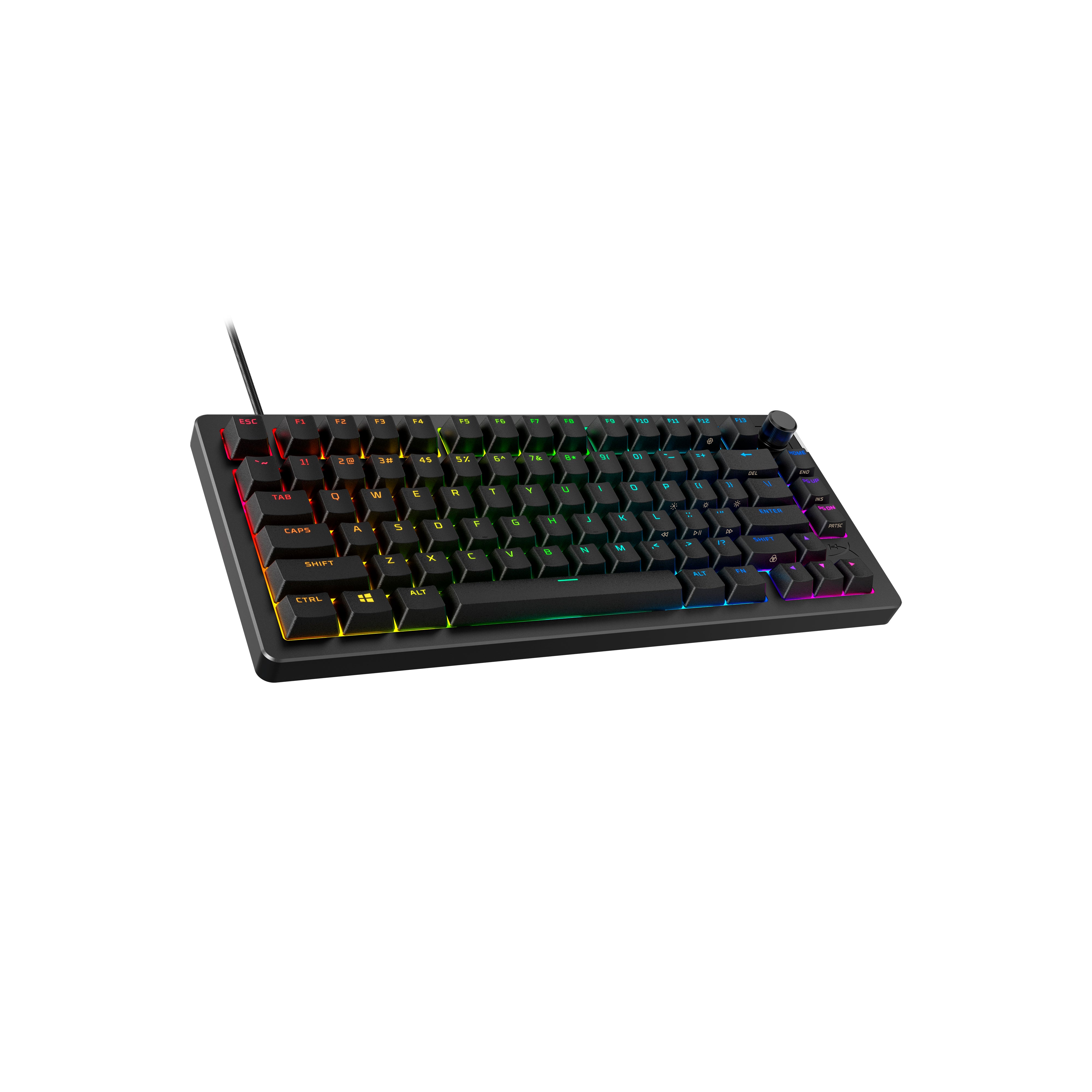 HyperX Alloy Rise 75% Mechanical Gaming Keyboard - RGB Backlit, Anti-Ghosting, Compact Design for PC/PS5/Xbox - Perfect for Esports, Streaming & Office Work