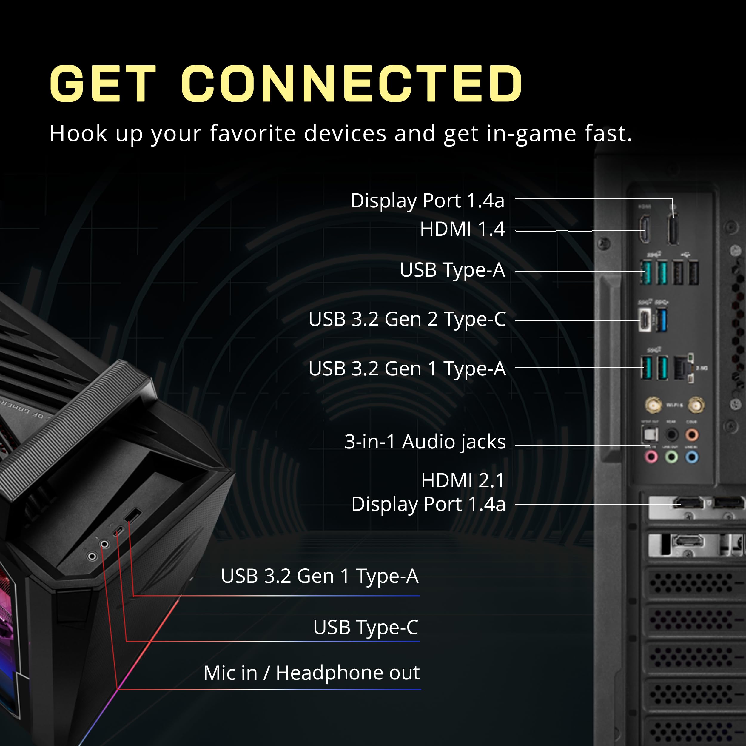 ASUS ROG Gaming Desktop PC 2022 - Intel Core i7-12700F, 32GB DDR4 RAM, 1TB SSD + 1TB HDD, NVIDIA RTX 3060 12GB, Windows 11 Pro - Ultimate Gaming & Streaming Setup for Esports & Content Creation