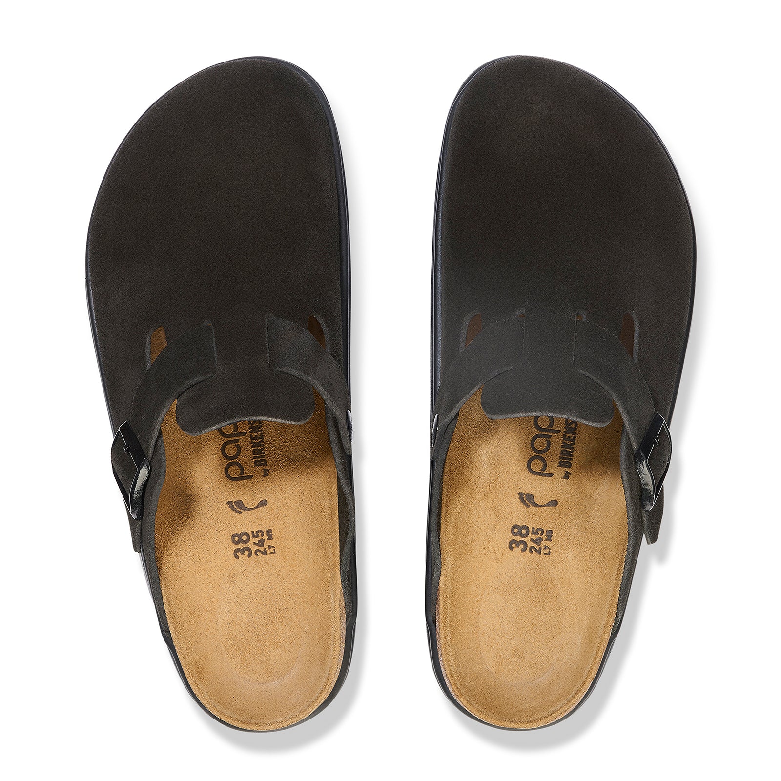 Birkenstock Boston Chunky Narrow Clog for Women - Black Suede Leather Comfort Shoes | Perfect for Casual Wear, Home & Office Comfort