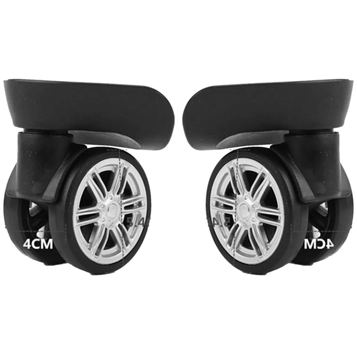 Replacement Luggage Wheels - 4 Pack Spinner Casters for Suitcase Repair - Universal Travel Bag Wheel Replacement Parts (Model BJ-D156) - Perfect for Carry-Ons, Checked Bags & Rolling Luggage