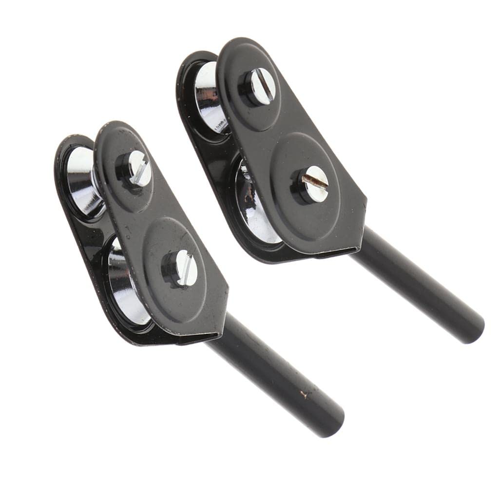 Fishing Rod Roller Guides - 2 Pack Stainless Steel Double Roller Fishing Guides for Saltwater & Freshwater - Perfect for Surf Fishing, Boat Fishing & Offshore Angling