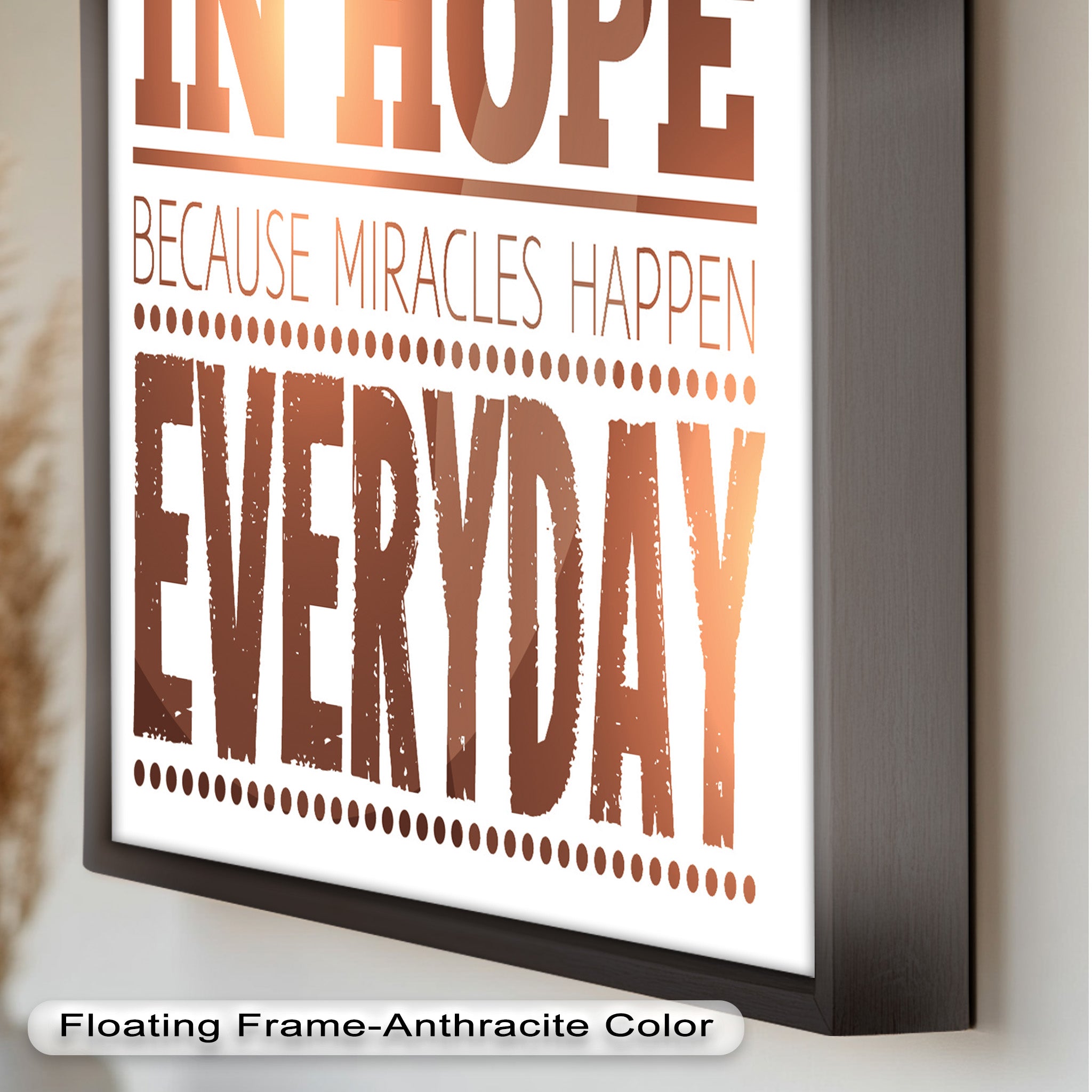 Inspiring 'Believe in Hope' Motivational Oil Painting - Uplifting Wall Art for Home, Office & Meditation Space