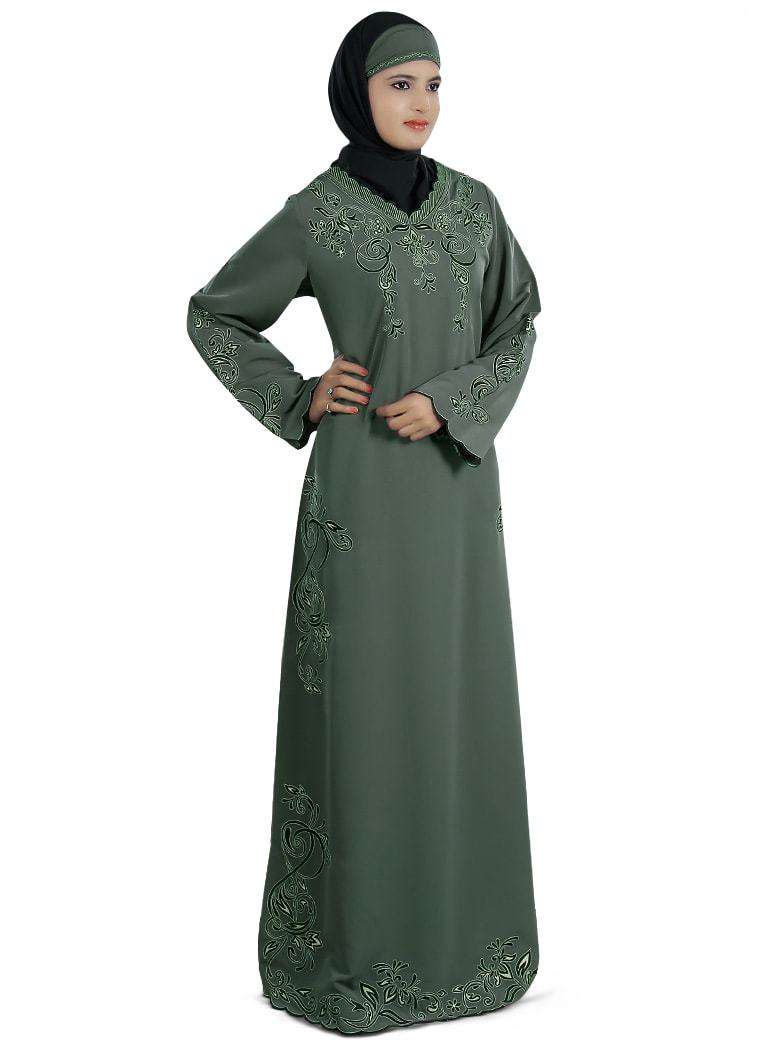 Falisha Abaya - Elegant Muslim Women's Prayer Dress for Modest Fashion & Daily Wear | Perfect for Prayer, Work & Special Occasions