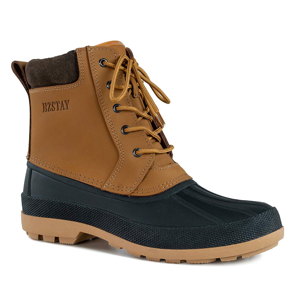 Men's Waterproof Leather Snow Boots for Hiking & Winter Walking