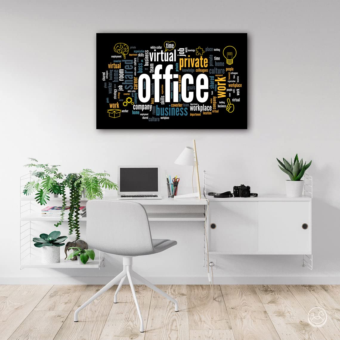 Motivational Office Canvas Wall Art - Inspirational Entrepreneur Business Quotes - Modern Large Framed Paintings - Easy to Hang - Perfect for Home Office, Workspace & Corporate Decor