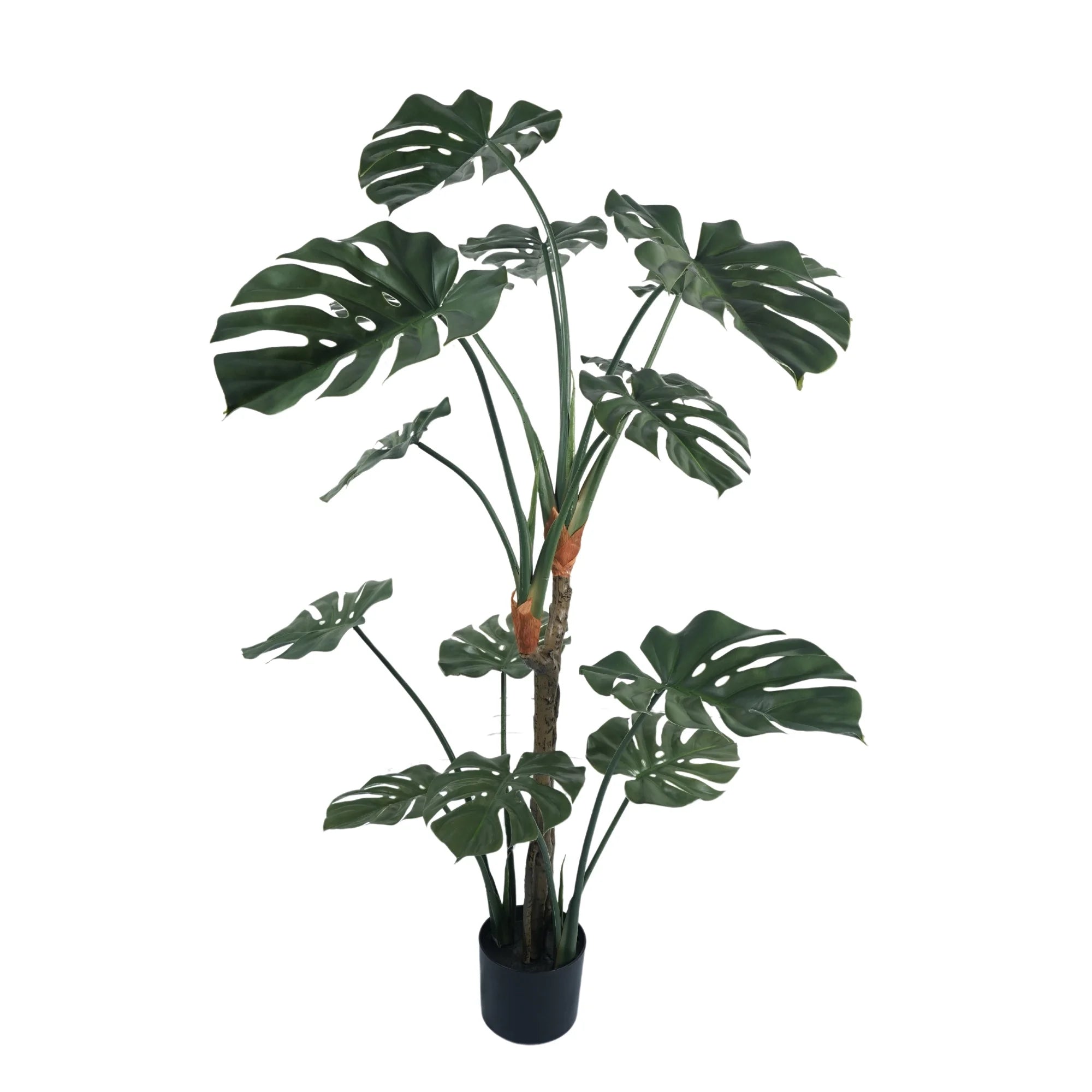 Premium Artificial Monstera Deliciosa Floor Plant - 5ft Tall UV Resistant Fake Split Leaf Philodendron for Home & Office Decor - Perfect for Living Room, Bedroom, and Indoor Spaces