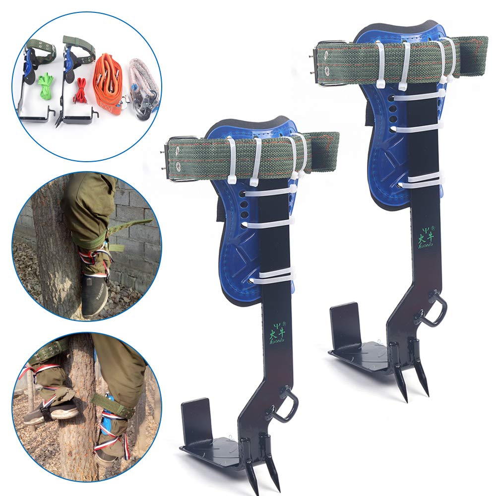 Tree Climbing Spikes Set with Adjustable Safety Belt - Lightweight Portable Climbing Gear for Fruit Picking, Hunting & Arborist Work - Perfect for Outdoor Tree Climbing, Observation & Professional Use