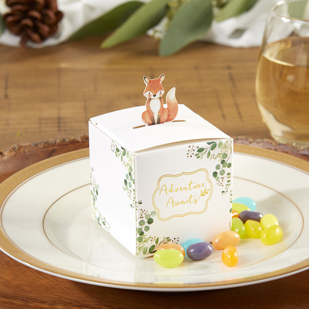 Woodland Baby Shower Favor Boxes - Set of 24 Adorable Forest-Themed Gift Boxes for Baby Showers, Birthday Parties & Gender Reveals