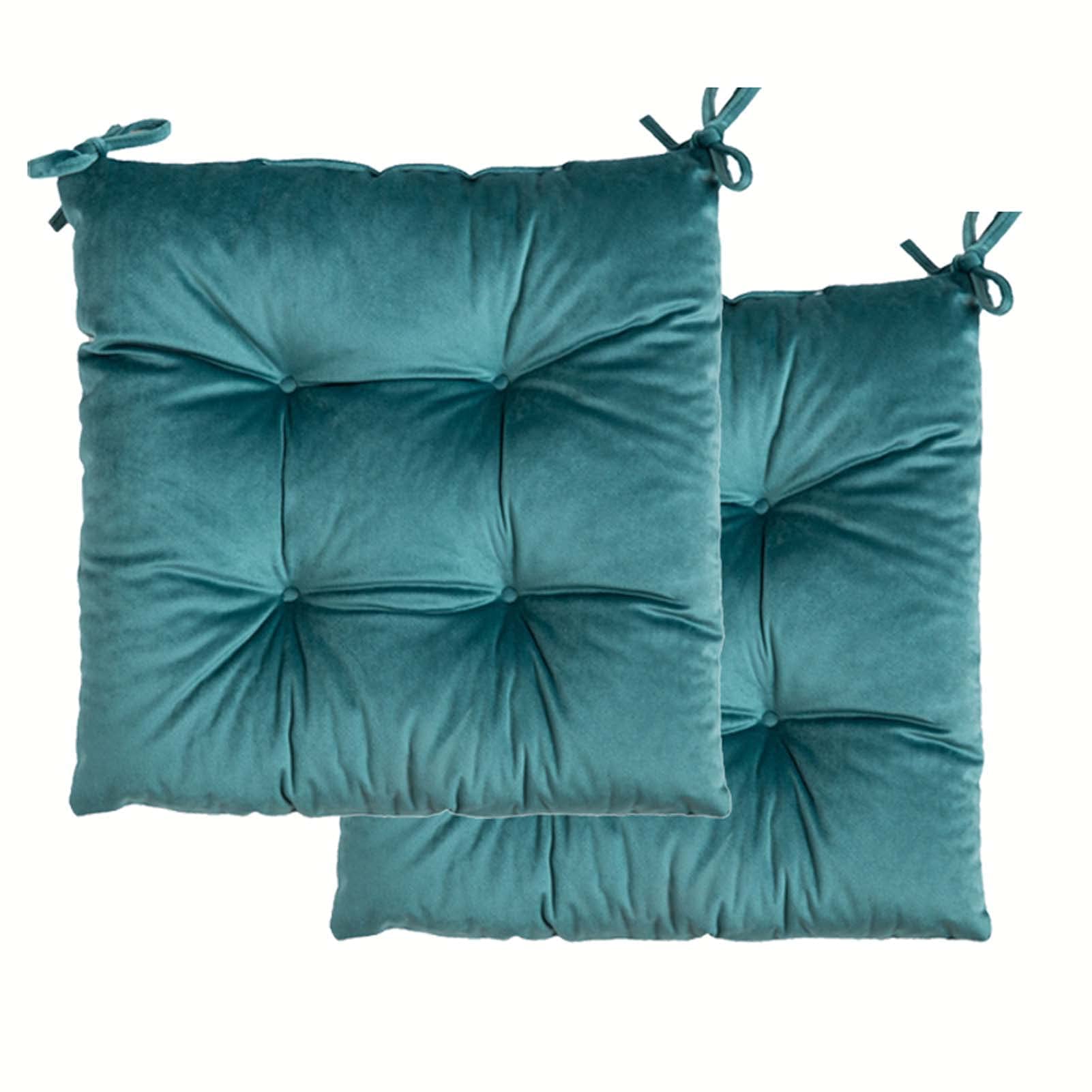 2 Pack Lace-up Square Chair Cushions 14x14 Inch - Non-Slip Dining Room & Kitchen Seat Cushions for Comfortable Indoor Use - Perfect for Home, Office, and Restaurant Seating