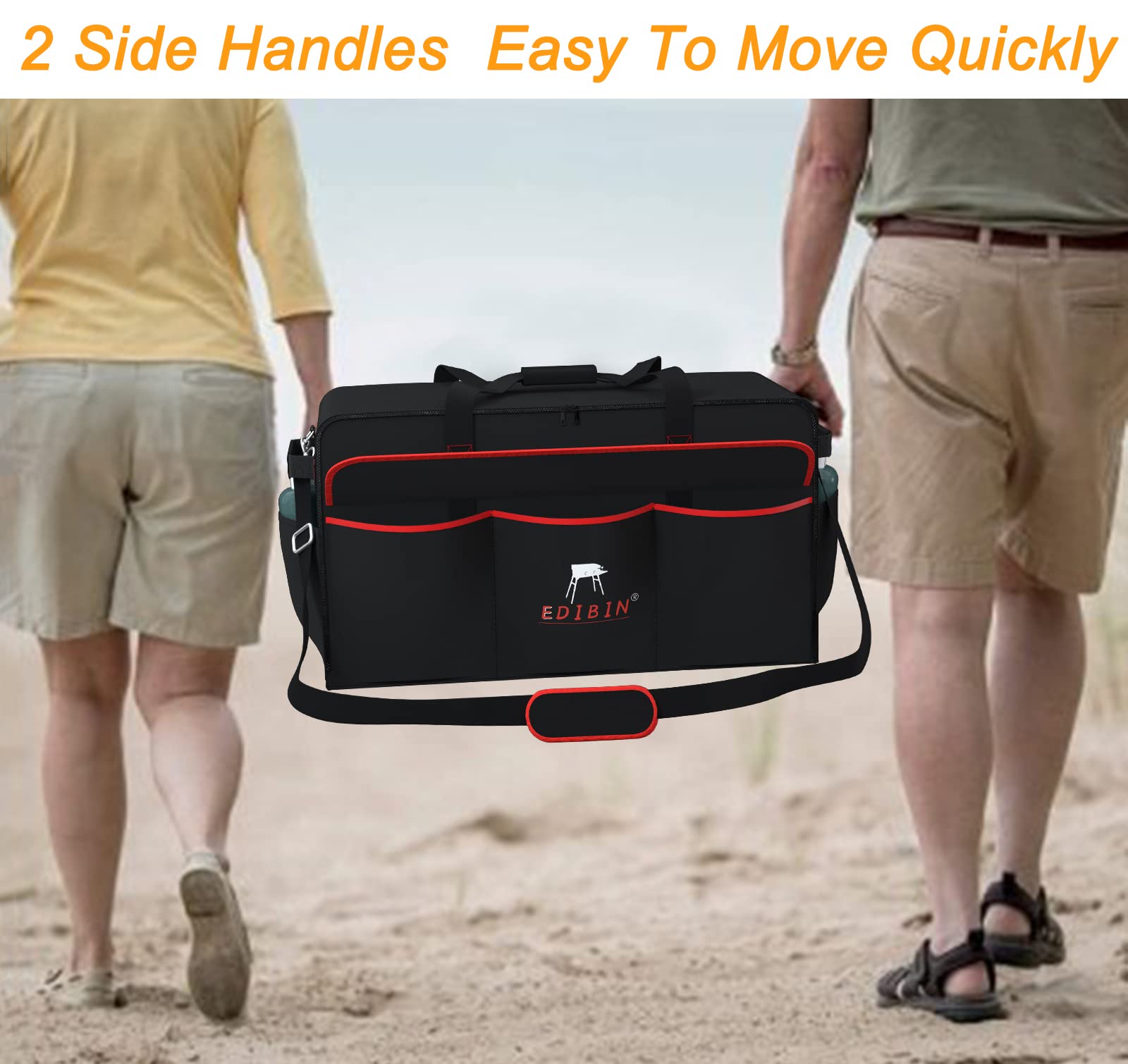 Blackstone 1813 22-Inch Griddle Carry Bag - Heavy Duty 600D Polyester Protective Cover for Tabletop Griddle with Hood Lid - Perfect for Camping, Tailgating & Outdoor Cooking