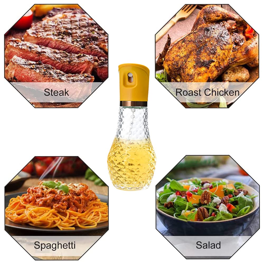 MYBOO 260ml Oil Spray Bottle for Air Fryer, Cooking, Salad & BBQ - Premium Olive Oil & Vinegar Dispenser - Perfect Kitchen Gadget for Healthy Cooking, Baking & Grilling