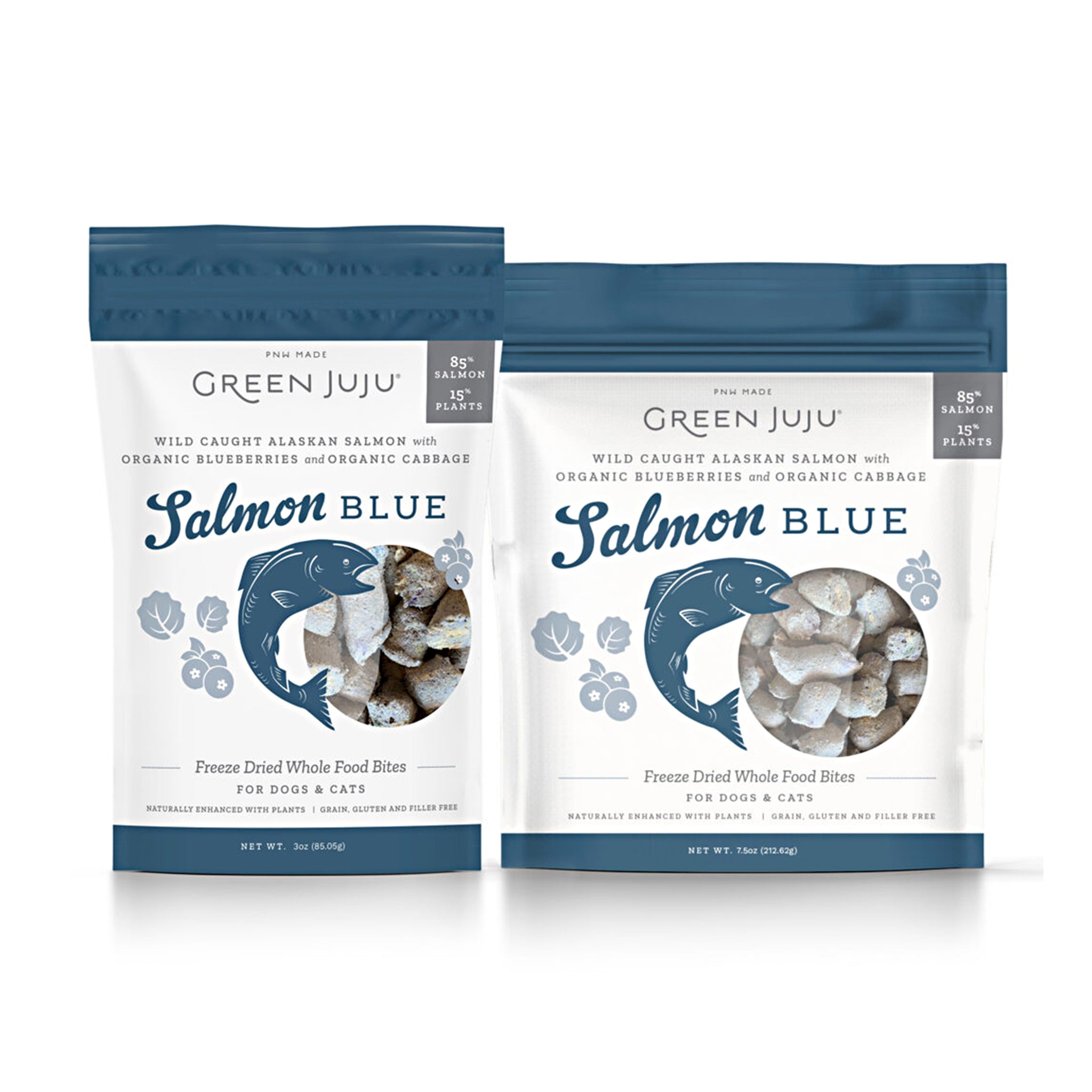 Green Juju Salmon Blue Freeze Dried Dog Treats - All-Natural, Grain-Free Training Snacks for Small & Large Dogs - Perfect for Outdoor Adventures & Reward-Based Training