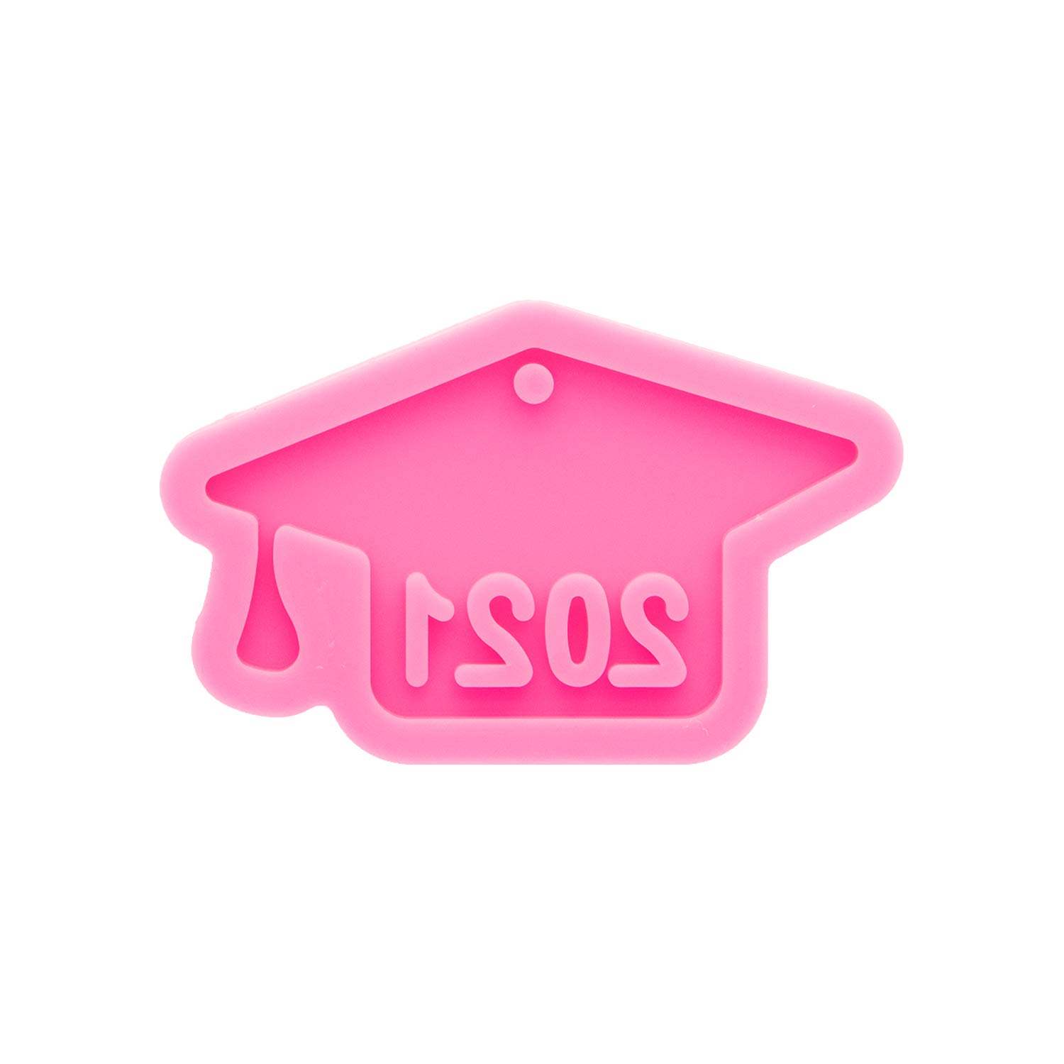 2021 Graduation Cap Silicone Mold - Doctor Hat Resin Keychain Mold for DIY Epoxy Resin Pendants, Handmade Graduation Decorations & Gifts - Perfect for Commencement Parties, School Events & Craft Projects