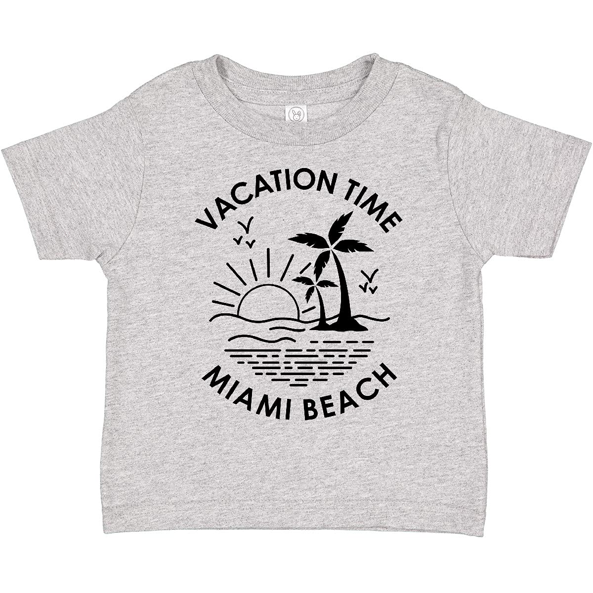 Inktastic Vacation Time in Miami Beach Toddler T-Shirt - Cute Florida Travel Graphic Tee for Boys & Girls - Perfect for Beach Trips, Family Vacations & Summer Outfits