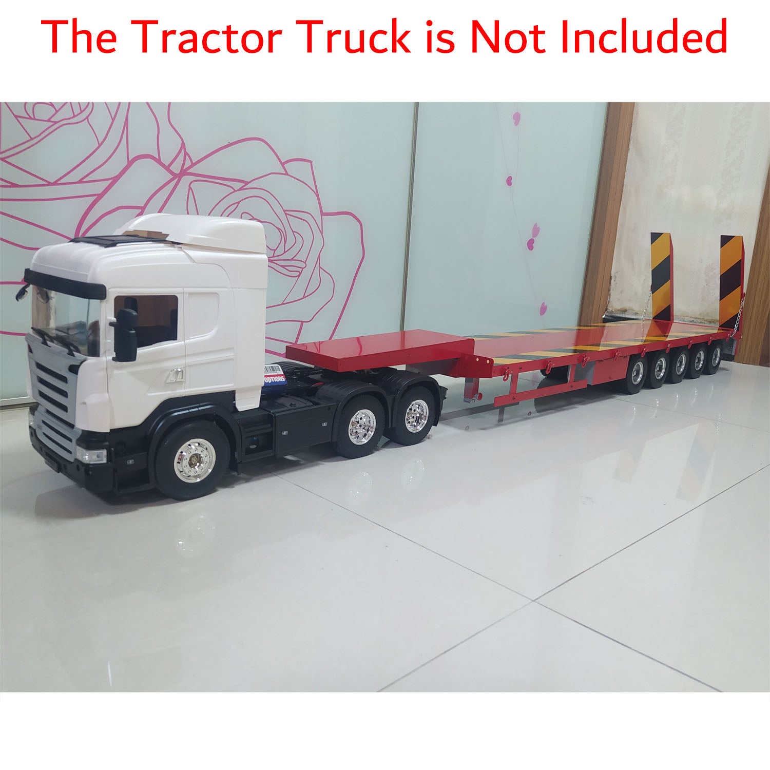 1/14 Scale Metal 5-Axle Semi Trailer for RC Tractor Trucks - DIY Assembled Radio Controlled Construction Vehicle Toy - Perfect for RC Enthusiasts & Collectors - Great Gift for Kids & Adults - Ideal for Construction Site Play & Display Scenes