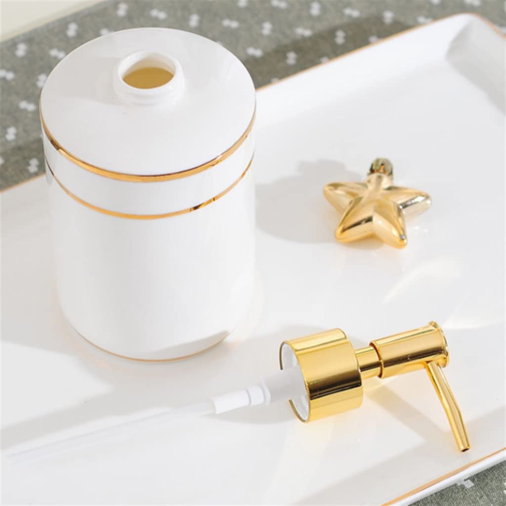 5-Piece Ceramic Bathroom Set - Toothbrush Holder & Mouthwash Cup for Couples, Perfect Wedding Gift for Bridal Shower & Newlyweds