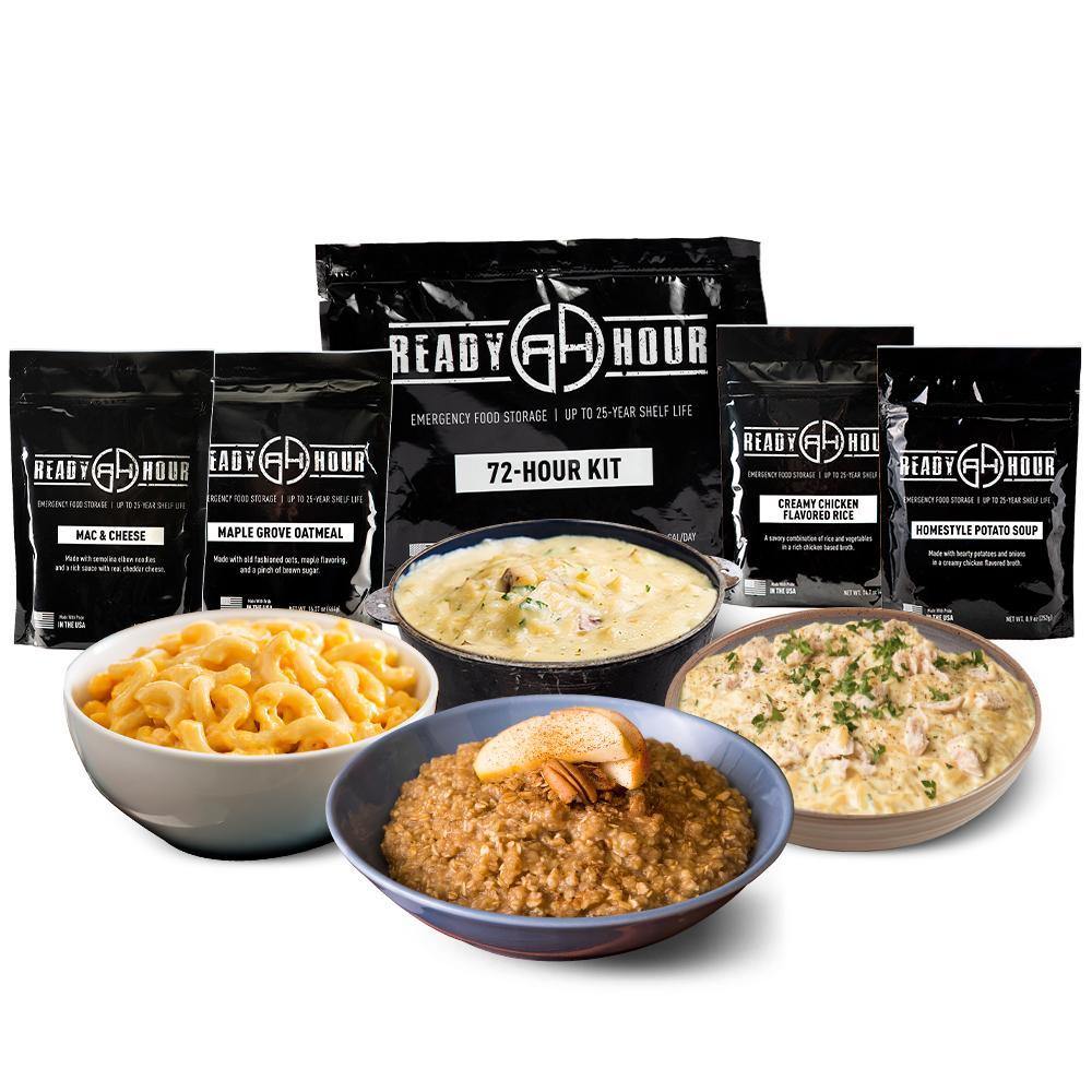 Ready Hour 72 Hour Emergency Food Supply Kit - Survival Meals for Camping, Hiking & Natural Disasters