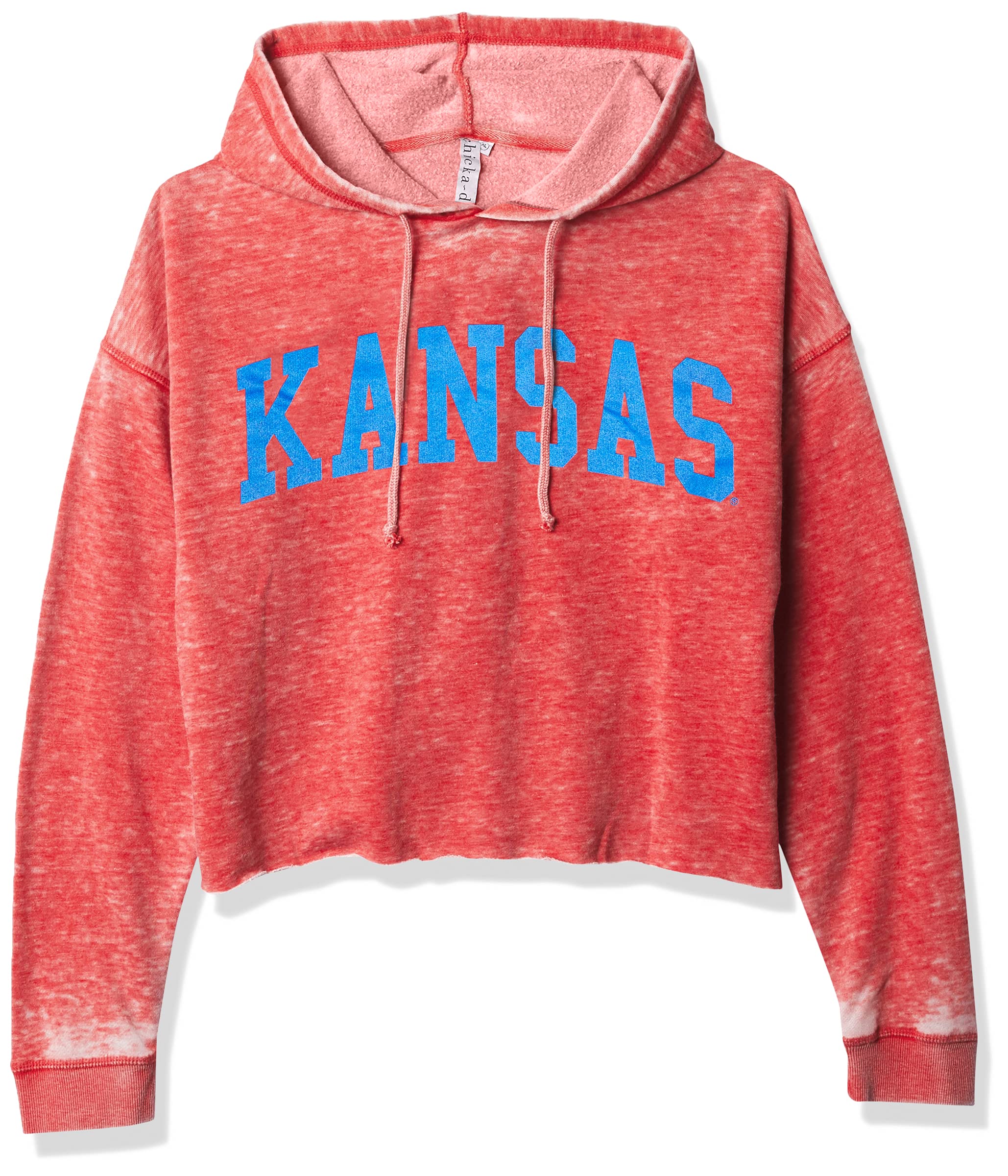 Chicka-D Women's Burnout Cropped Hoodie - Soft Oversized Pullover Sweatshirt for Casual Wear, Lounge & Street Style Fashion