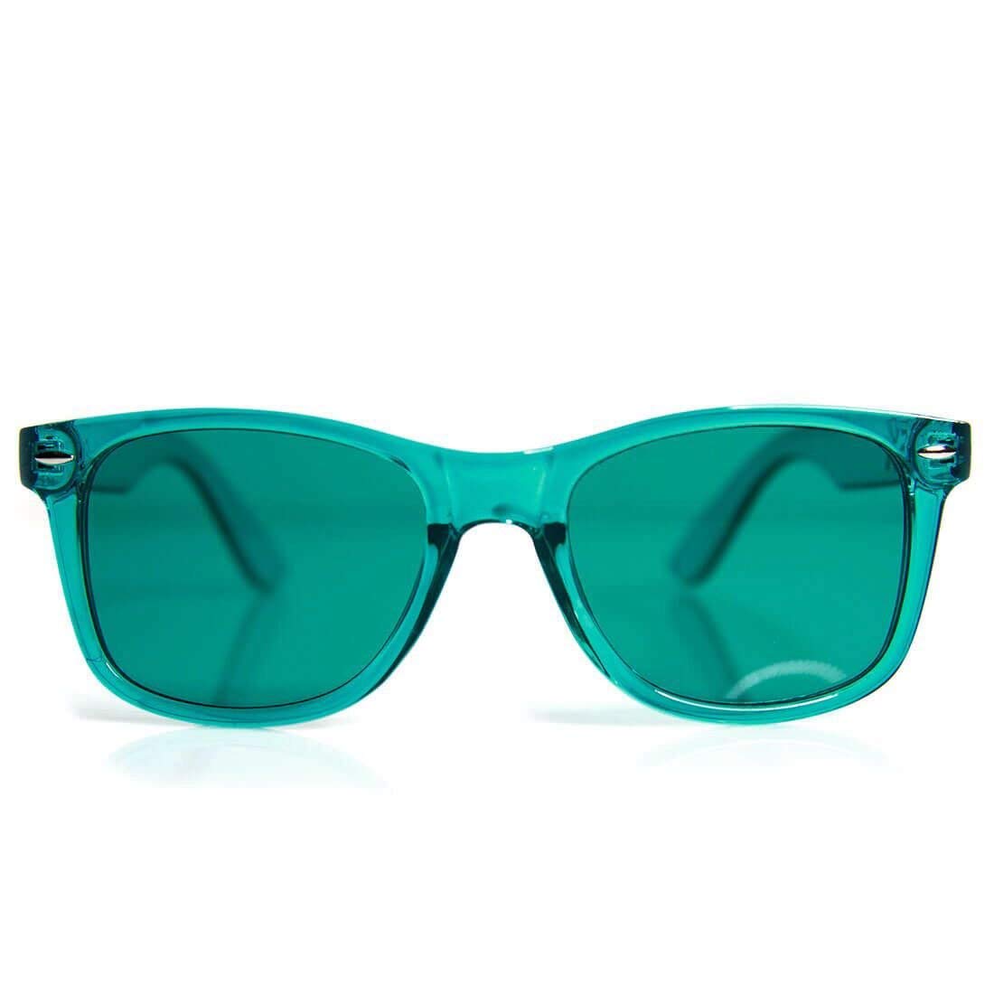 GloFX Color Therapy Glasses for Chakra Balancing & Mood Enhancement – Aqua Light Therapy Chromotherapy Glasses | Perfect for Meditation, Stress Relief & Energy Healing