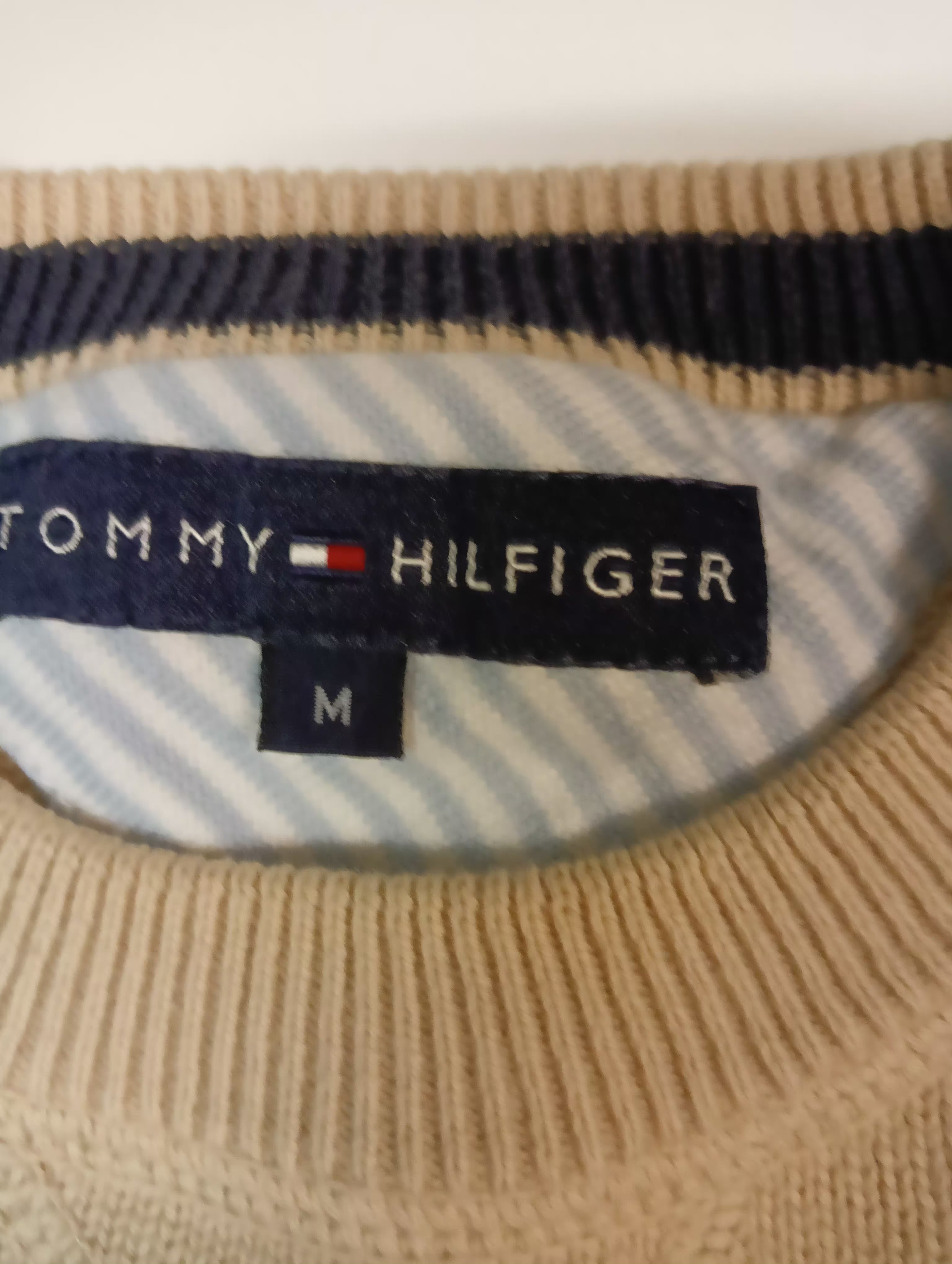 Tommy Hilfiger Vintage Pullover Sweater for Men - Classic Crewneck Knit M-1225 | Casual Wear, Fall & Winter Fashion, Gift for Him