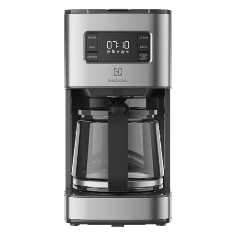 E5CM1 80ST 1.25L Drip Coffee Maker - Stainless Steel Programmable Coffee Machine with Auto Shut-Off, Perfect for Home, Office & Kitchen Use