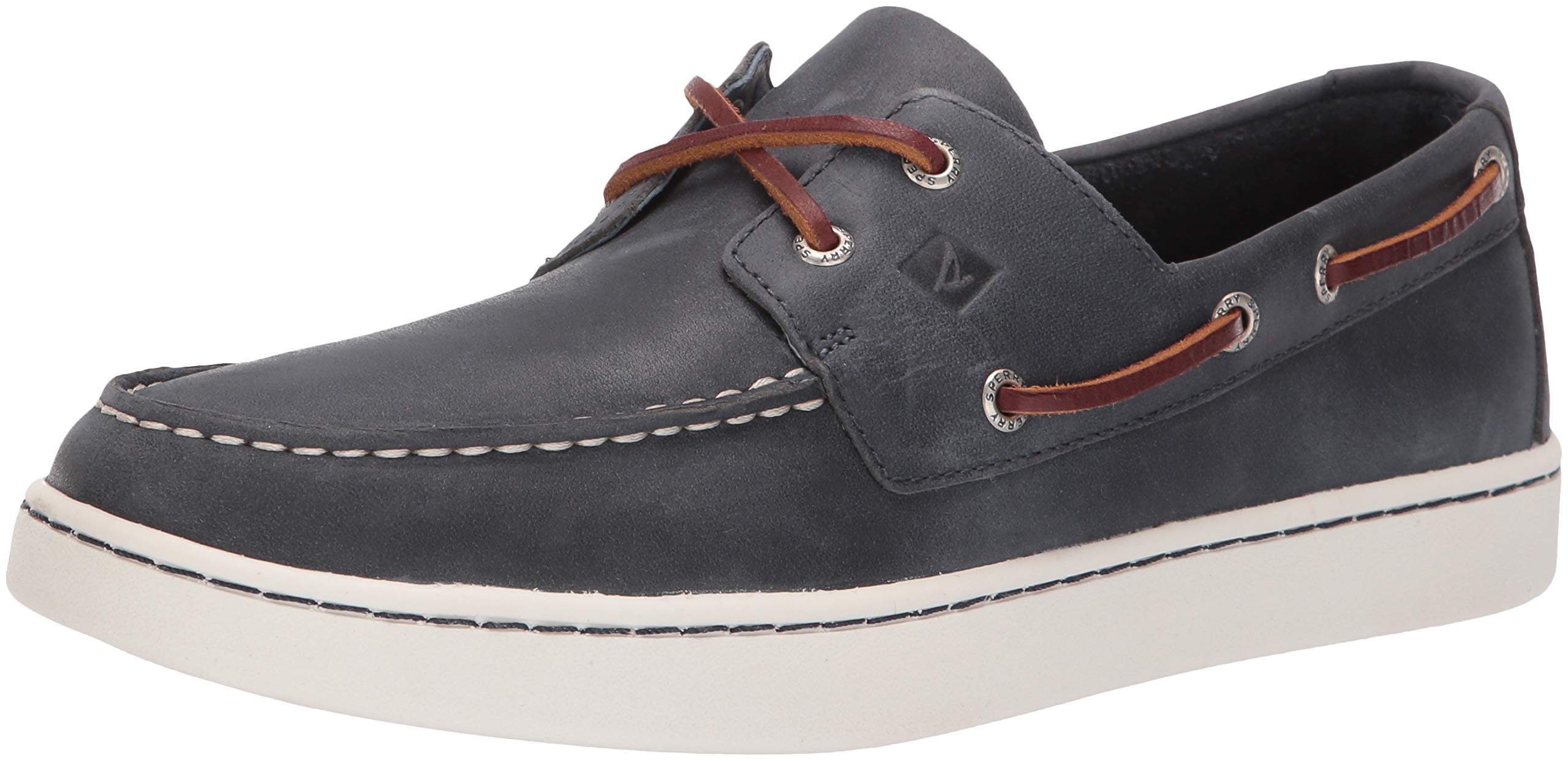 Sperry Men's Cup 2-Eye Leather Boat Shoes | Non-Slip Deck Shoes for Men | Comfortable Casual & Outdoor Boating Footwear | Perfect for Sailing, Fishing & Summer Wear