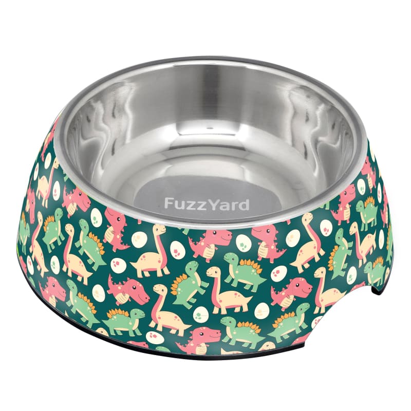 Fuzzyard Dinosaur Land Non-Slip Slow Feeder Dog Bowl - 3 Sizes for Small, Medium & Large Dogs - Fun Mealtime Solution for Fast Eaters & Puppy Training - Perfect for Playful Pets & Dino Lovers