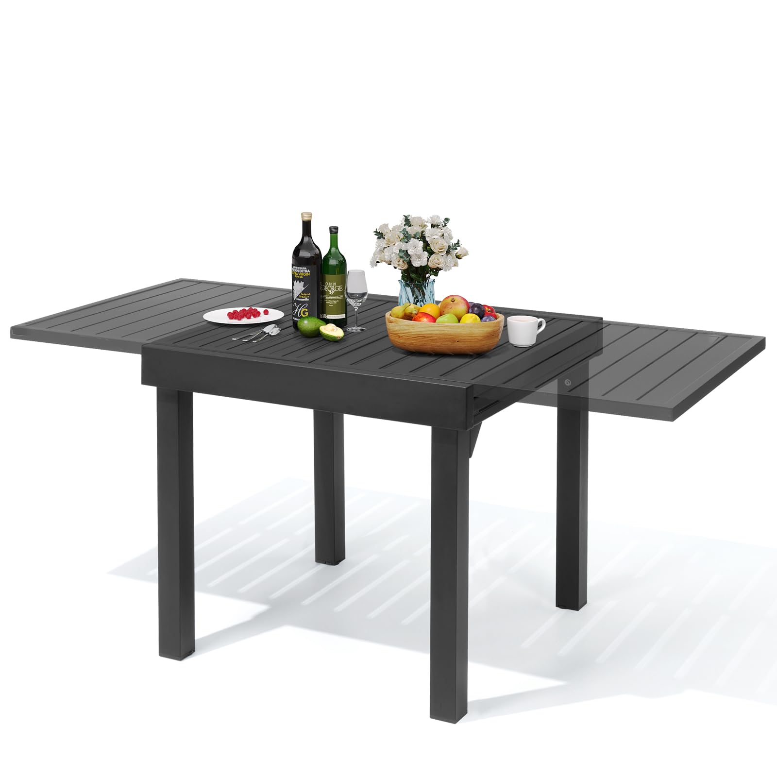 Expandable Aluminum Outdoor Dining Table 31.5