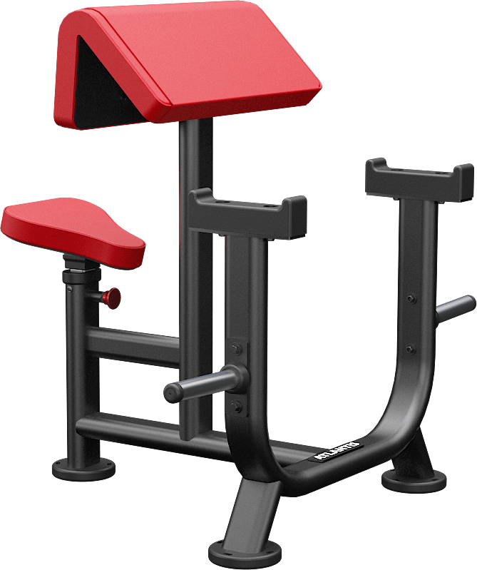 ATLANTIS Seated Preacher Curl Bench for Biceps Workout - Home Gym Equipment for Strength Training & Muscle Building