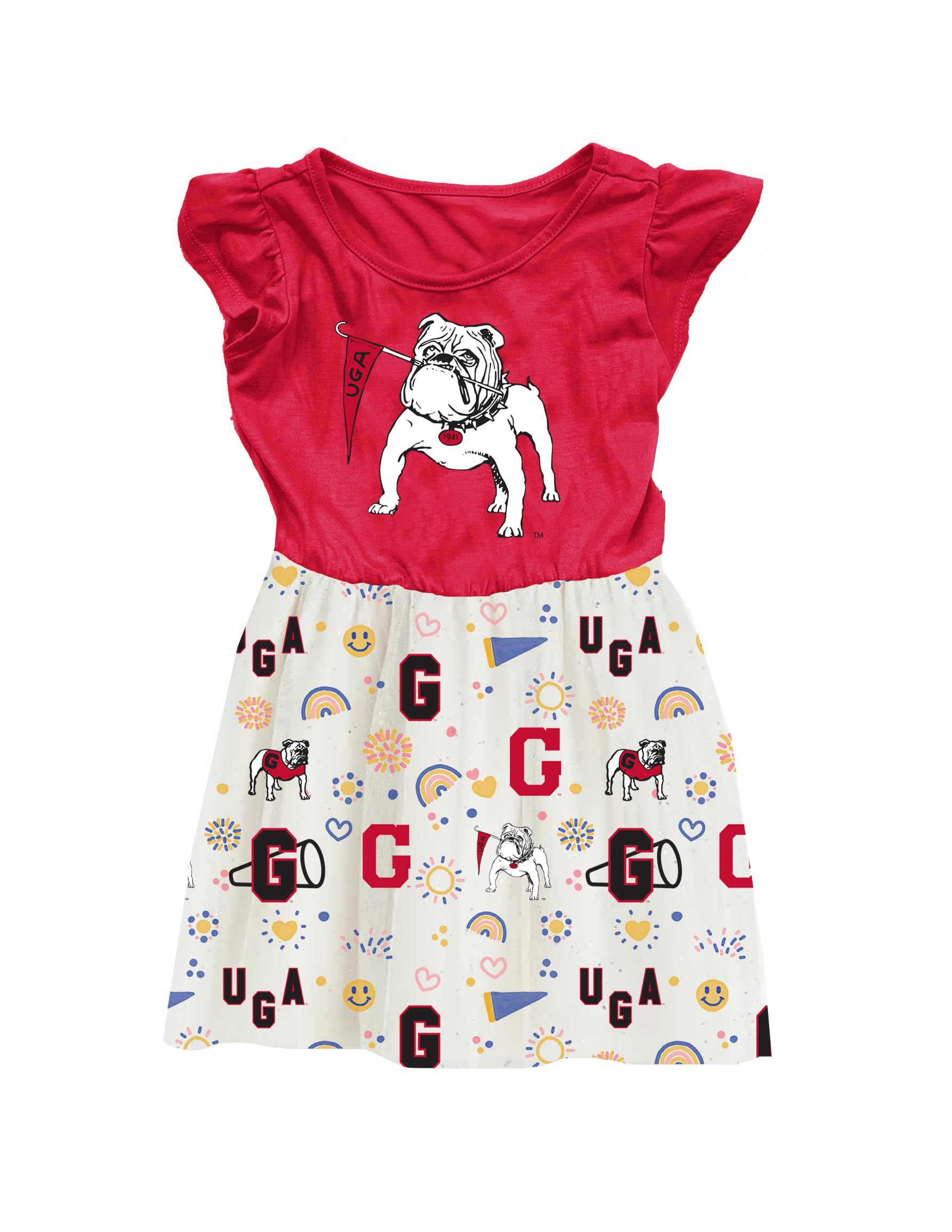 Wes and Willy Girls Princess Dress for Sports Fans - College Game Day Outfit, Cheerleading, Birthday Party & Special Occasions